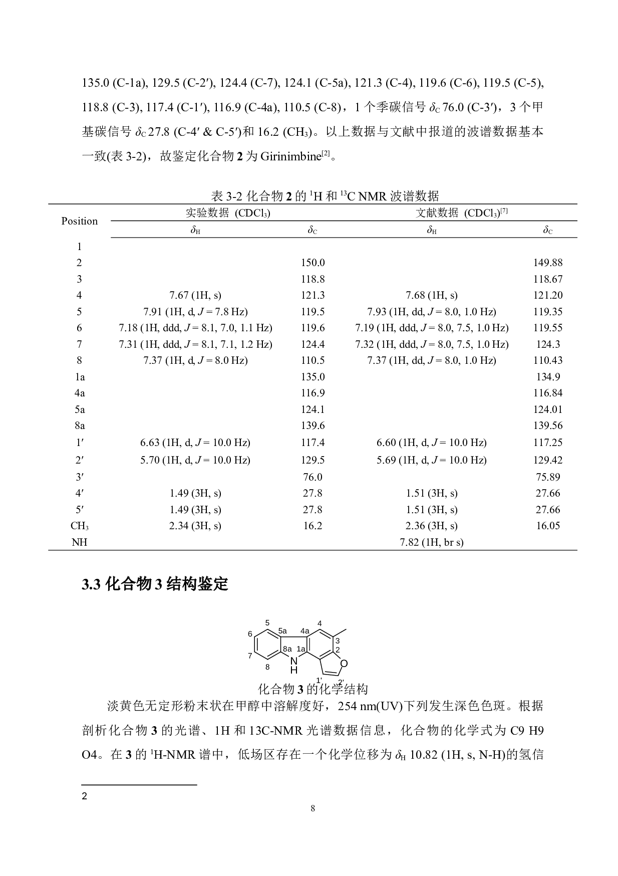 假黄皮枝叶中咔唑生物碱类化学成分的研究-7395字.docx 第10页