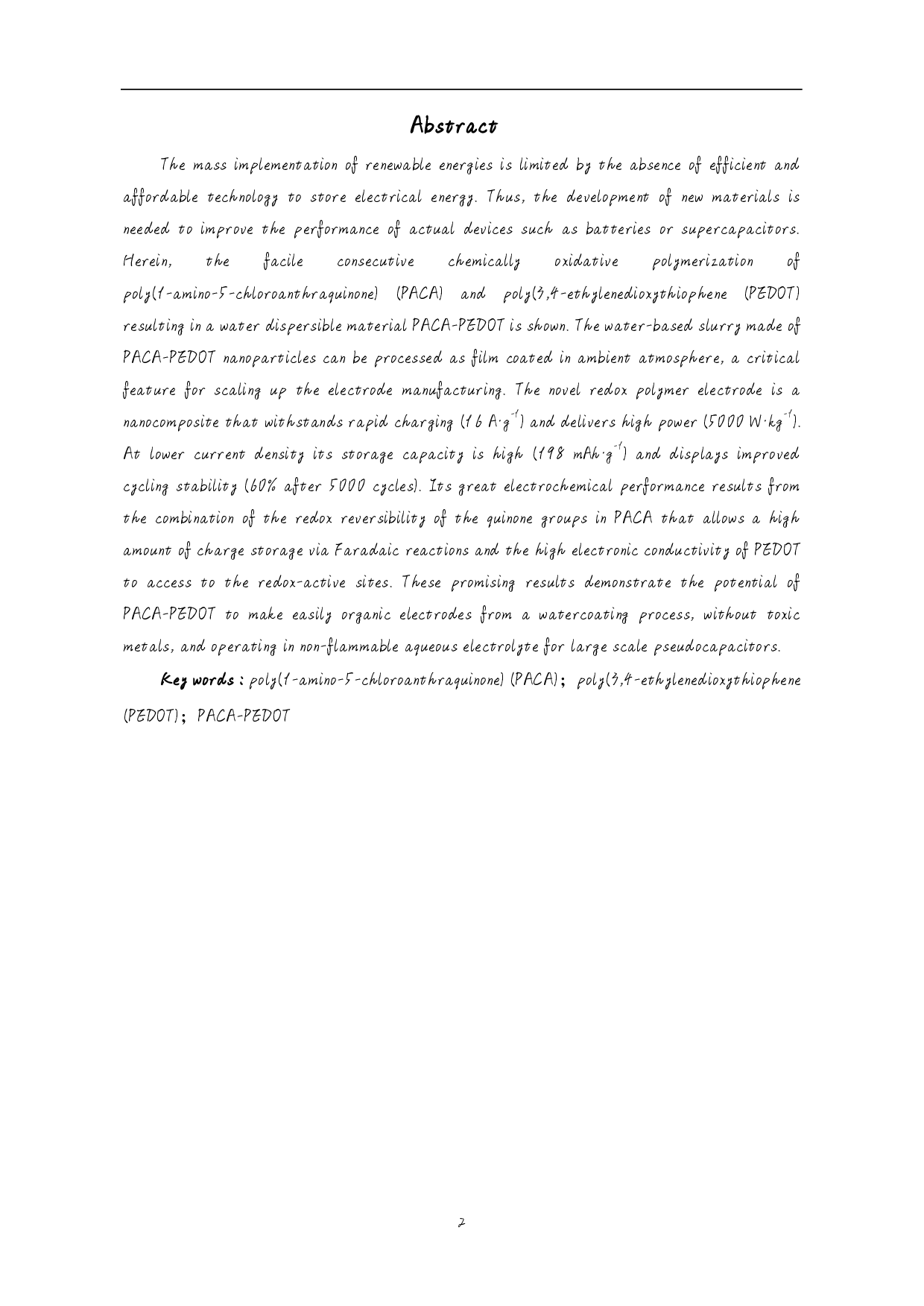 包含氧化还原型聚醌复合物的掺杂物共轭聚合物性能研究-9765字.pdf 第3页