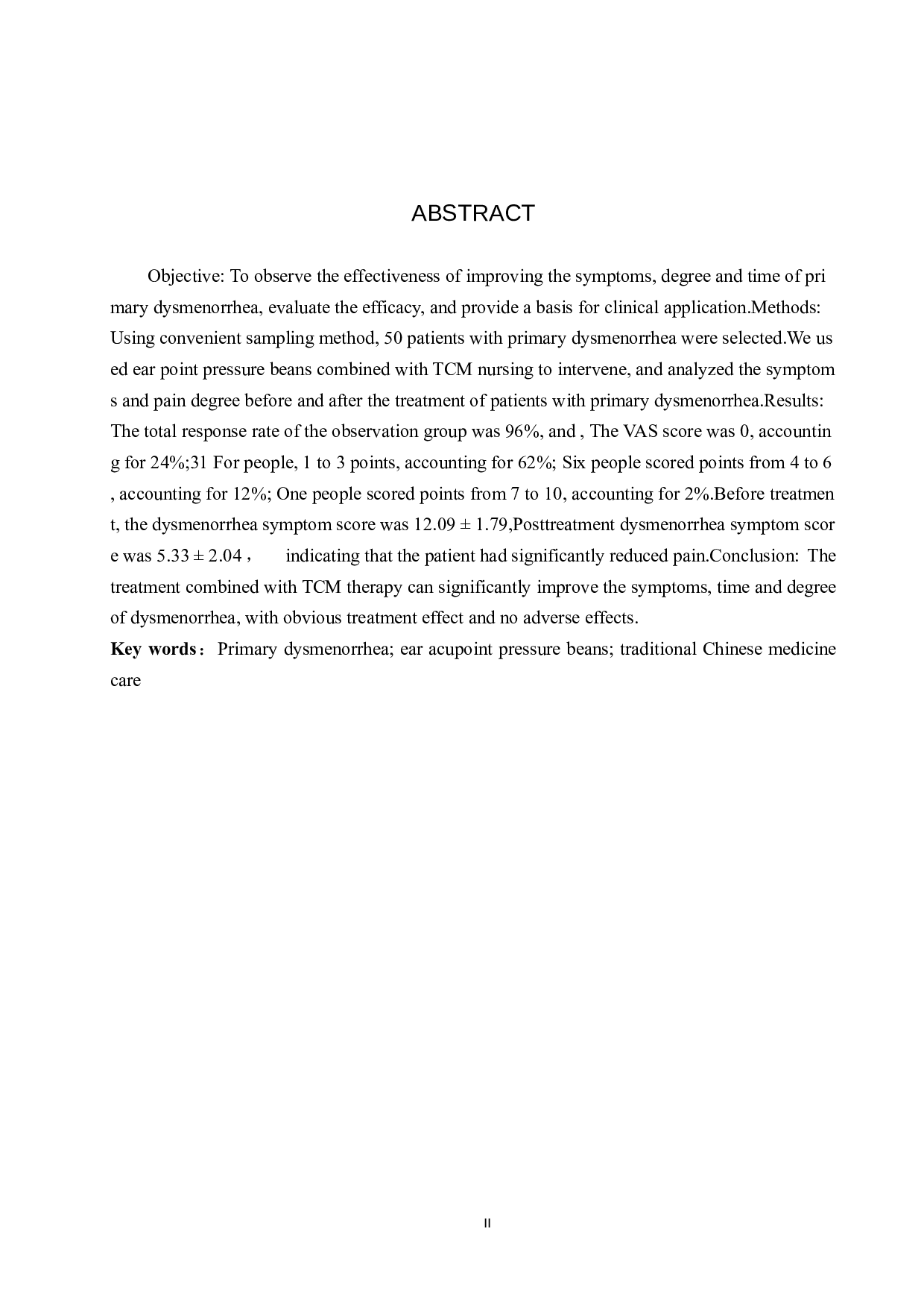 耳穴压豆联合中医护理对原发性痛经治疗作用分析-9999字.docx 第2页