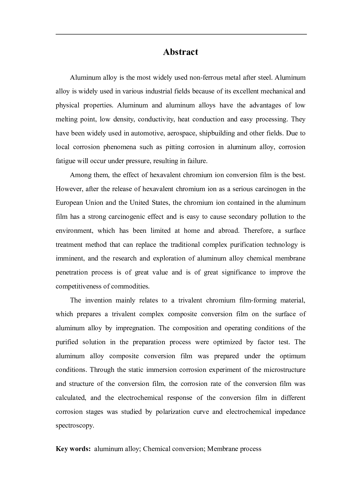 铬酸盐处理铝合金表面技术的应用现状-7373字.pdf 第3页