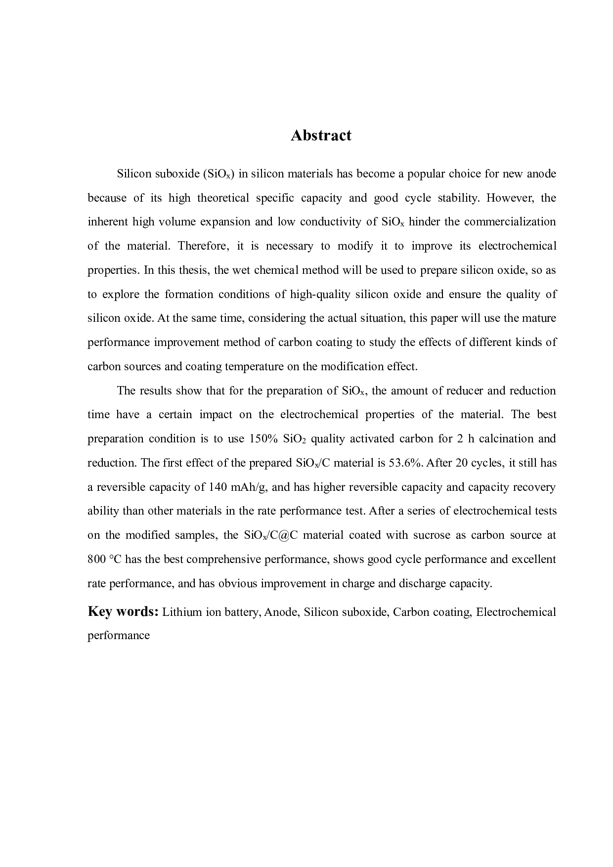 氧化亚硅负极材料的制备与改性研究-15547字.pdf 第3页