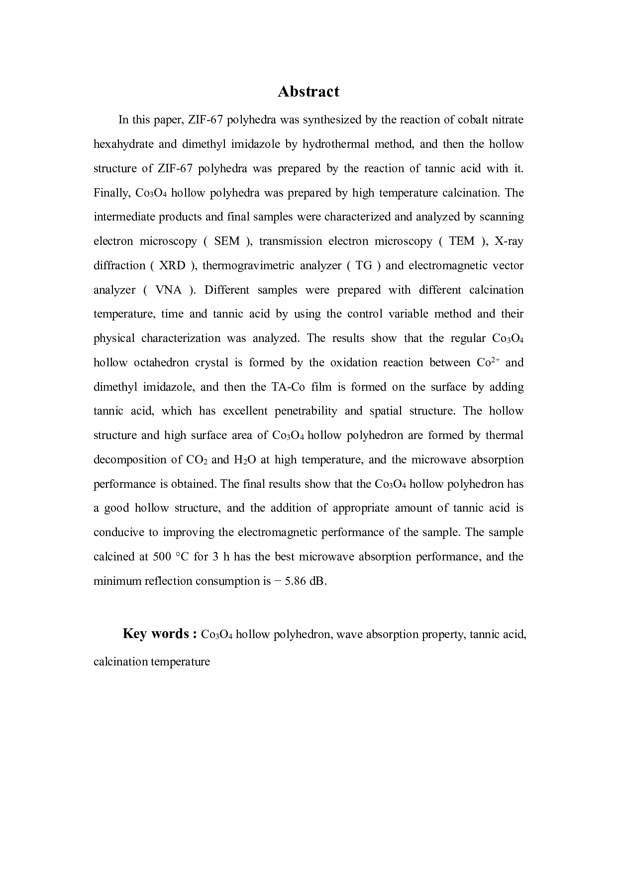 Co3O4空心多面体的制备及其吸波性能研究-23007字.pdf 第2页
