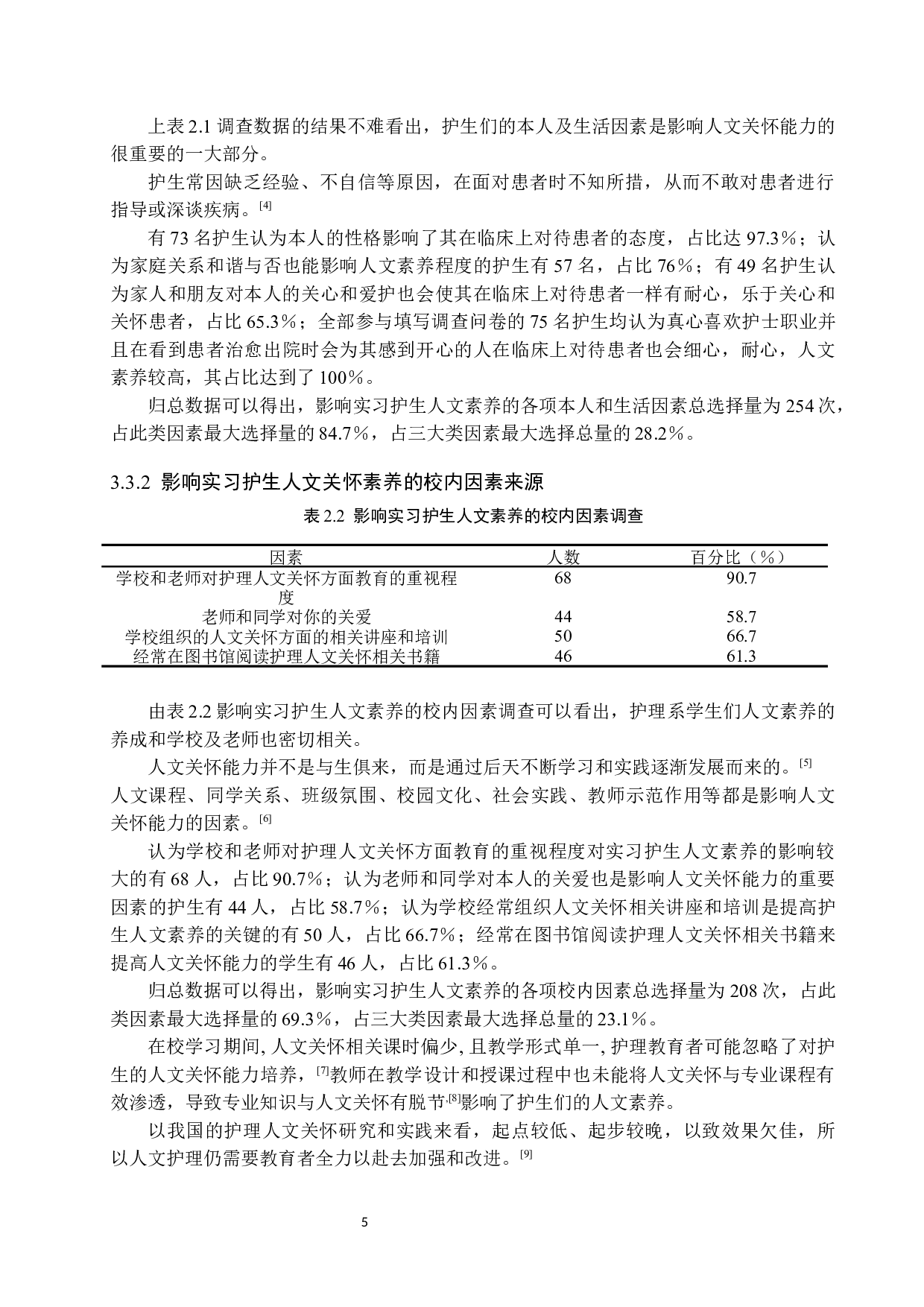 实习护生人文关怀能力现状和影响因素分析-8549字.docx 第8页