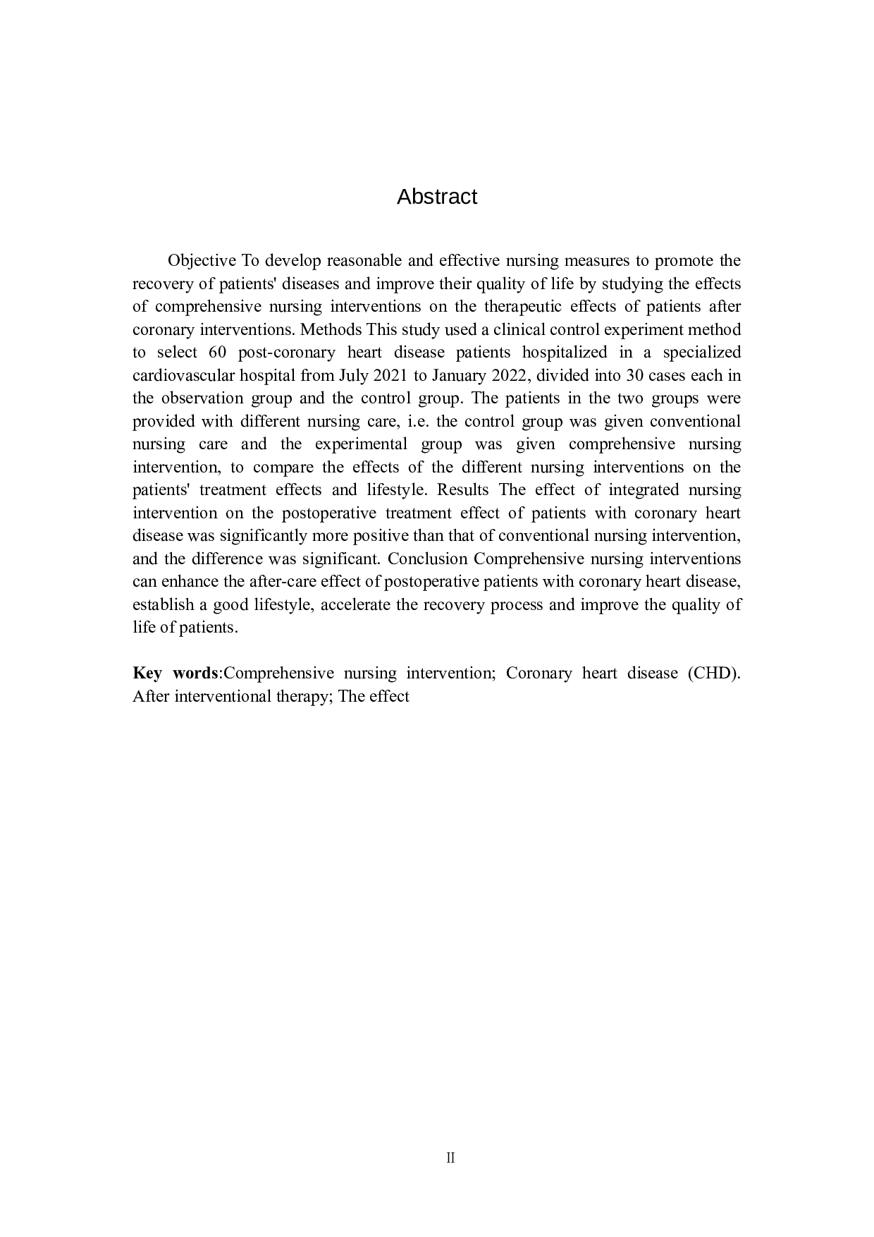 综合护理干预在临床冠心病患者治疗中的应用效果分析-7591字.docx 第2页