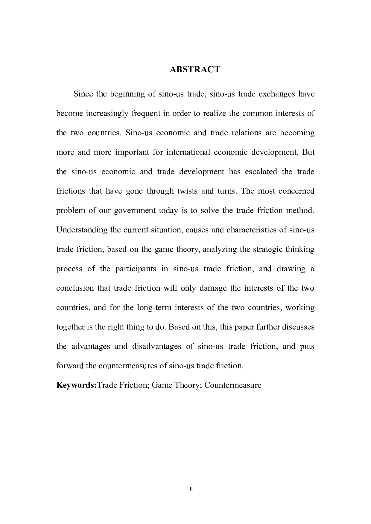 博弈论视域下中美贸易摩擦问题研究-6341字.docx 第4页