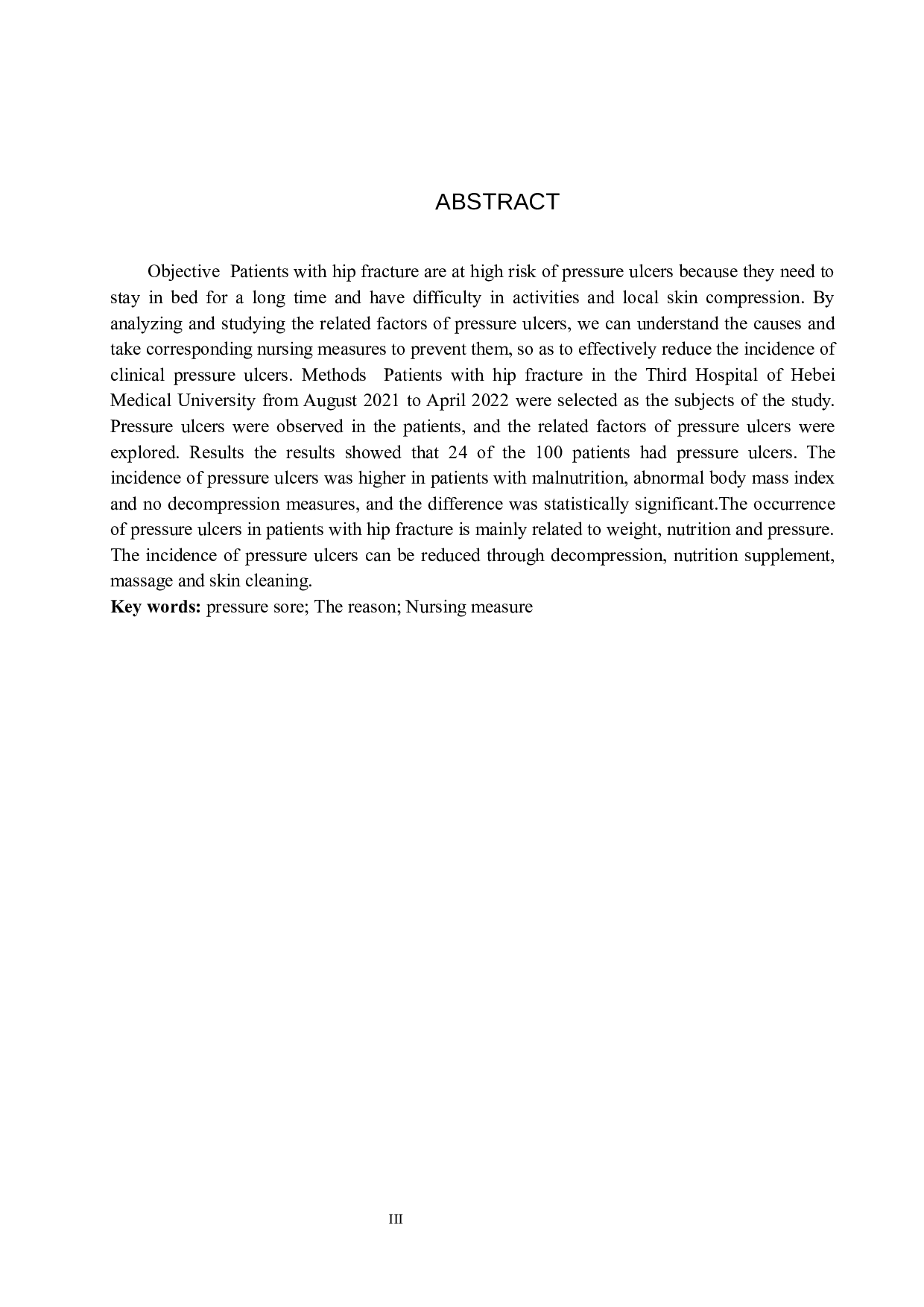 髋部骨折患者压疮发生因素分析及对策研究-7280字.docx 第2页