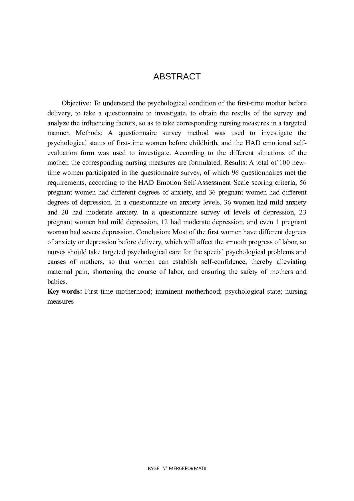 初产妇临产前的心理状态与护理对策分析-9768字.docx 第2页