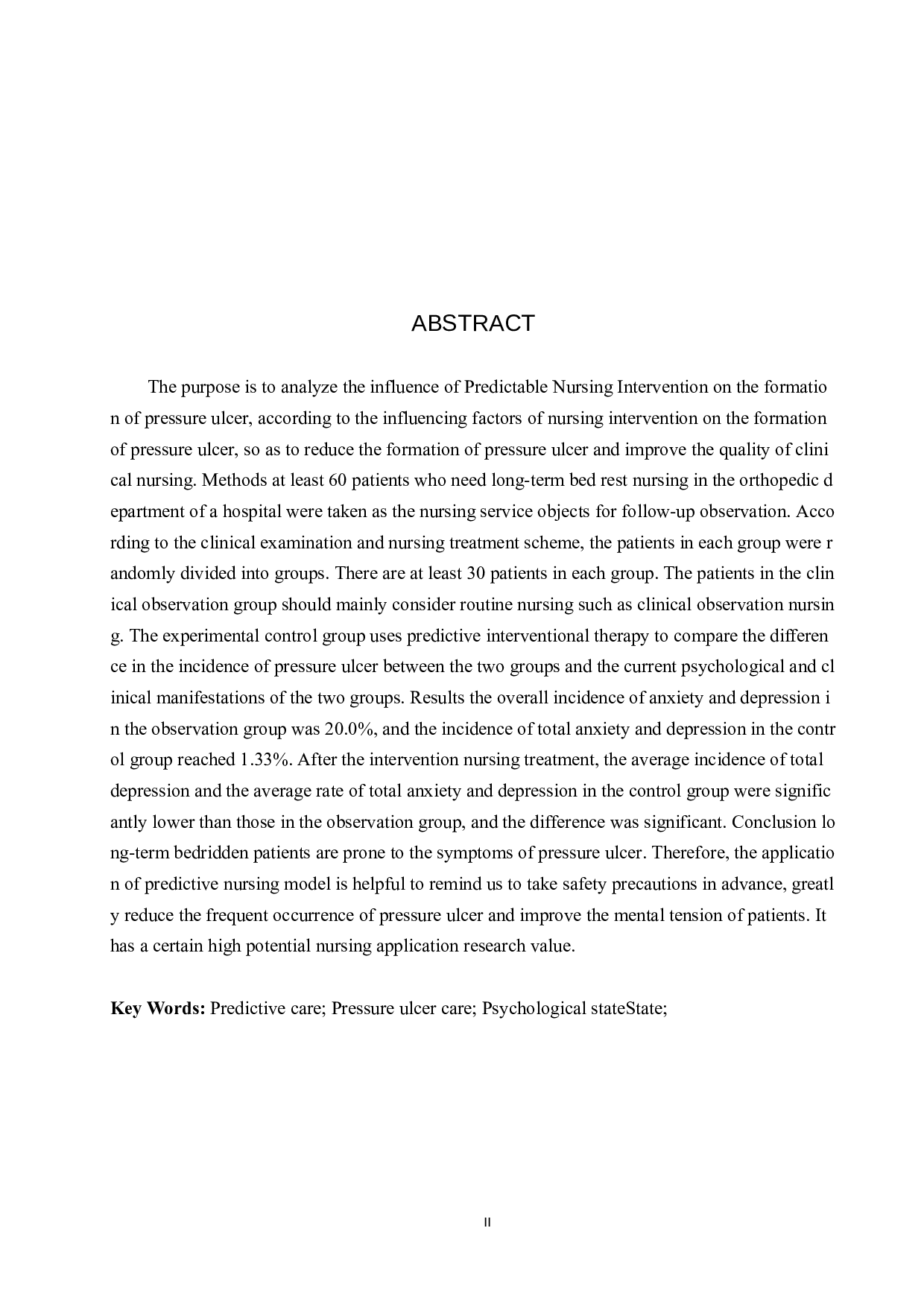 预测性护理干预对长期卧床患者压疮形成和心理的影响-7981字.docx 第2页
