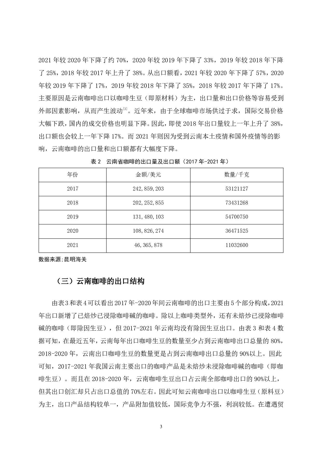 云南咖啡出口的研究-8380字.pdf 第7页
