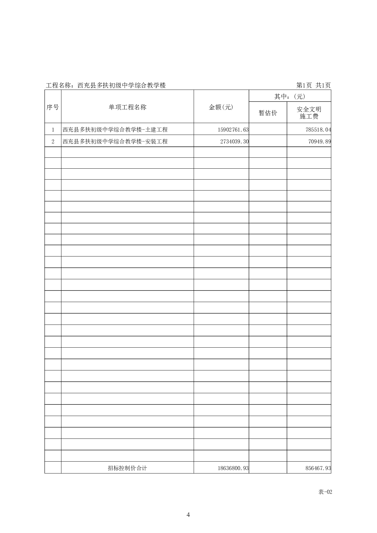西充县多扶初级中学综合教学楼工程招标控制价-61793字.pdf 第9页