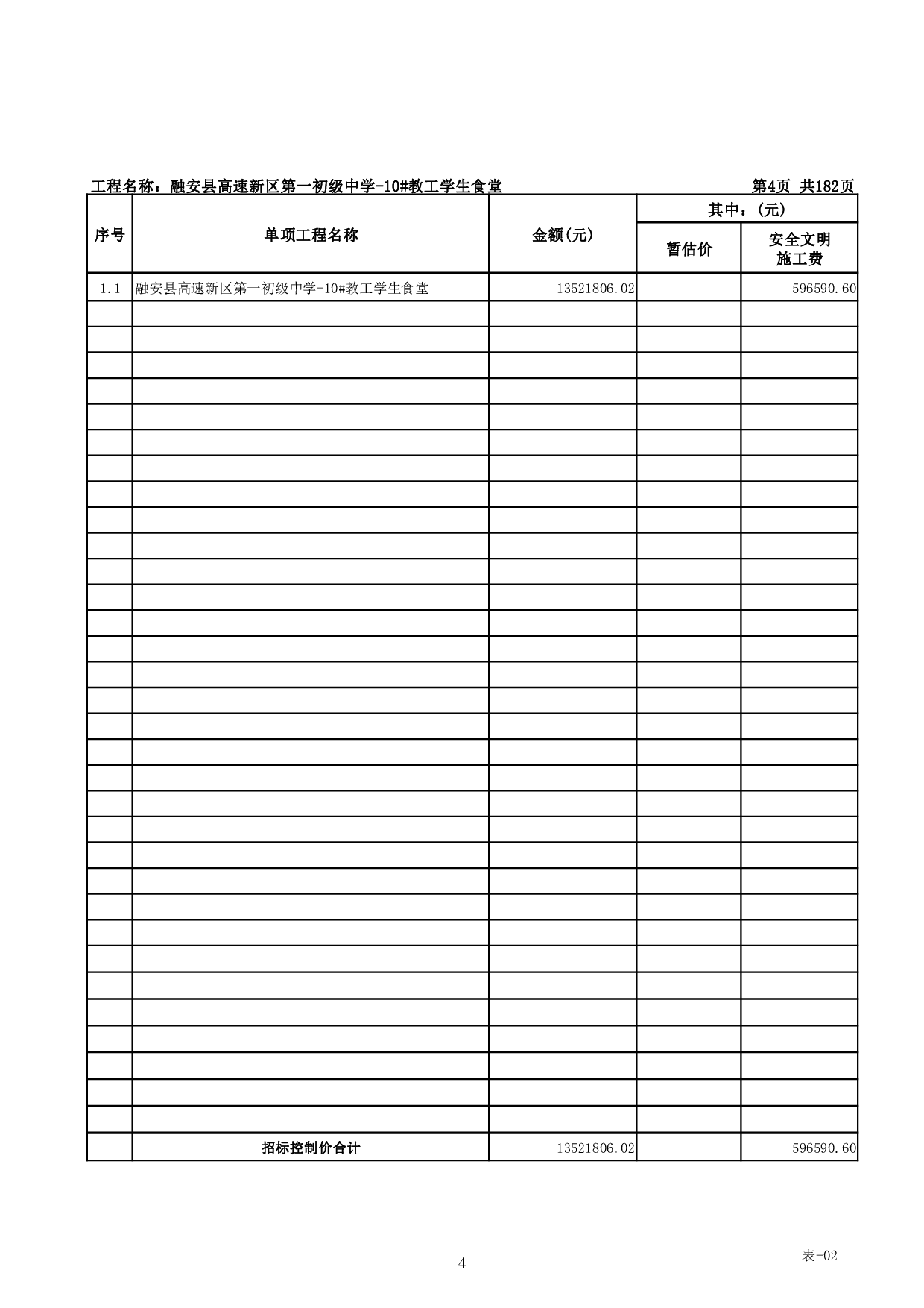 融安县高速新区第一初级中学-10#教工学生食堂施工图预算-69273字.pdf 第8页