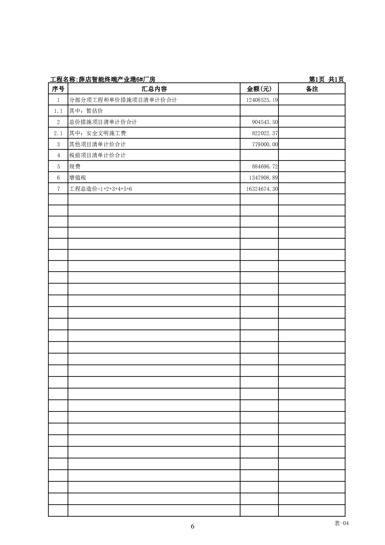 薛店智能终端产业港6#厂房施工图预算-29796字.pdf 第10页