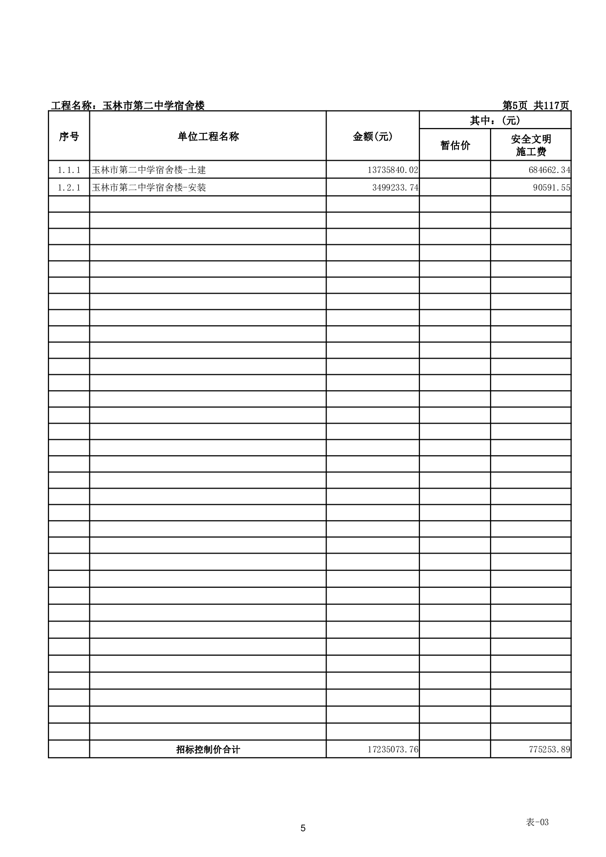 玉林市第二中学宿舍楼工程施工图预算-47522字.pdf 第8页