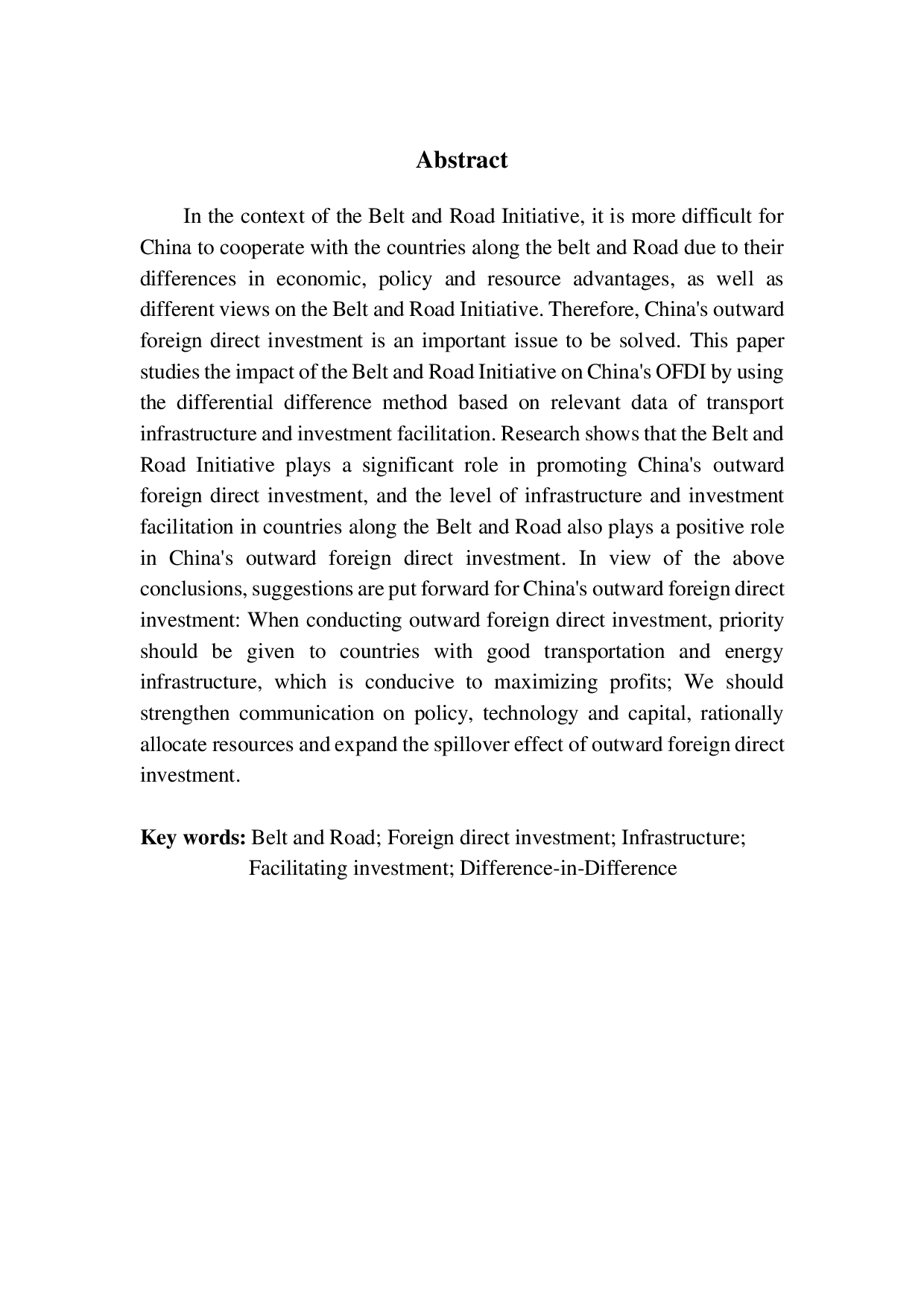 一带一路对中国对外直接投资影响的实证分析-14076字.pdf 第2页