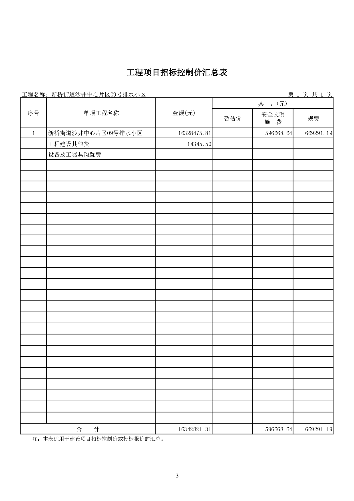 新桥街道沙井中心片区09号排水小区施工图预算-56170字.pdf 第6页