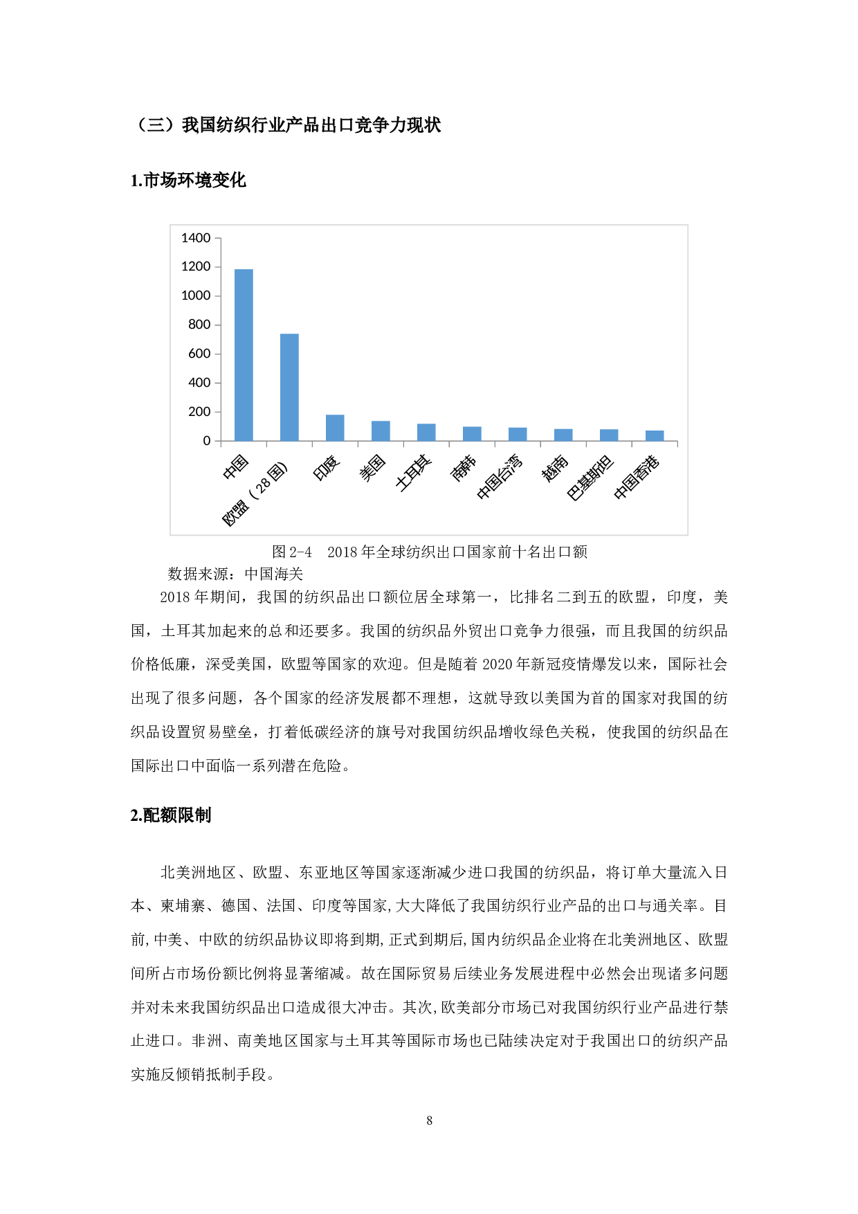 低碳经济视角下我国纺织行业产品出口竞争力研究-12460字.docx 第10页