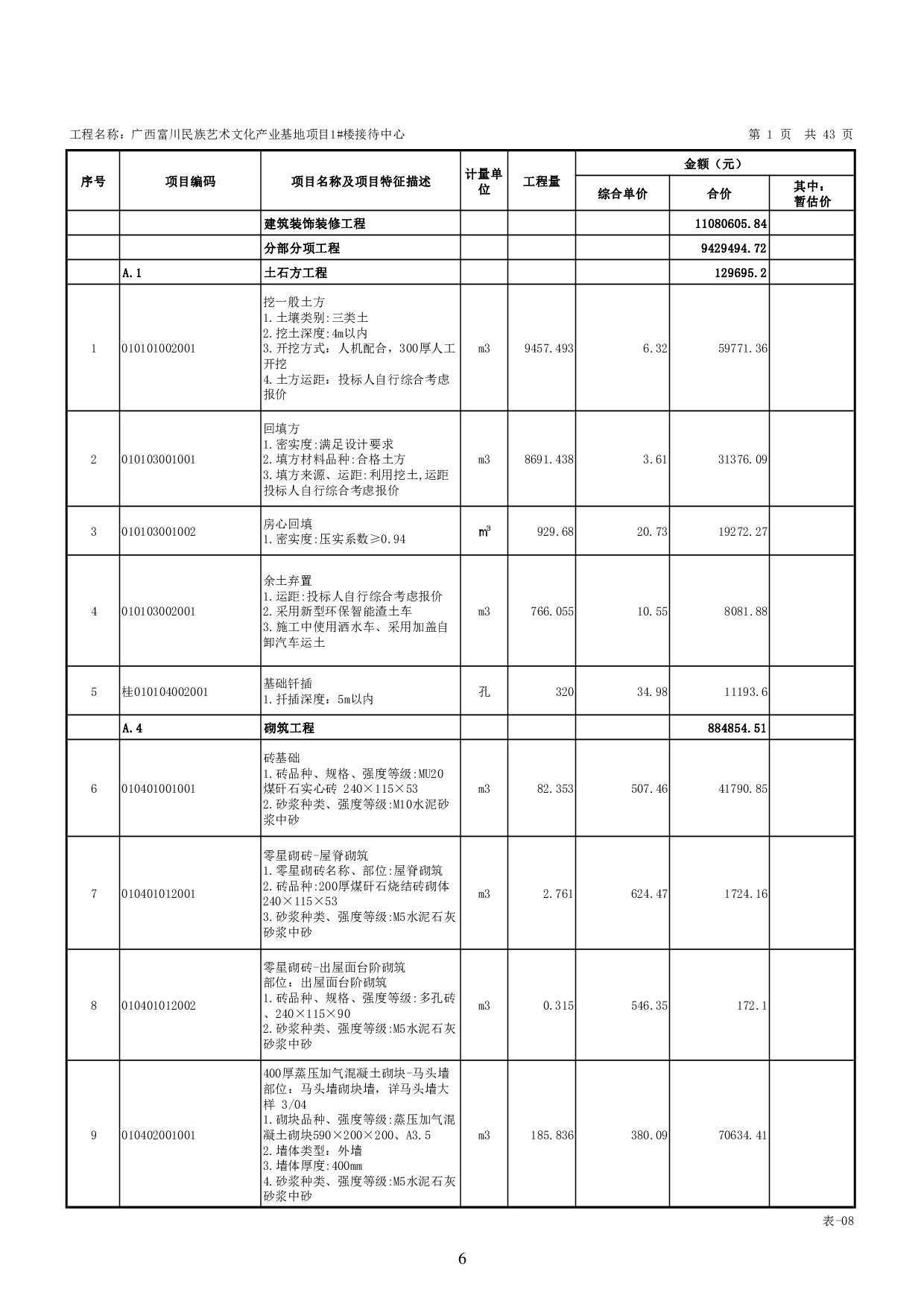 广西富川民族艺术文化产业基地项目1#楼接待中心数字造价管理-188248字.pdf 第10页