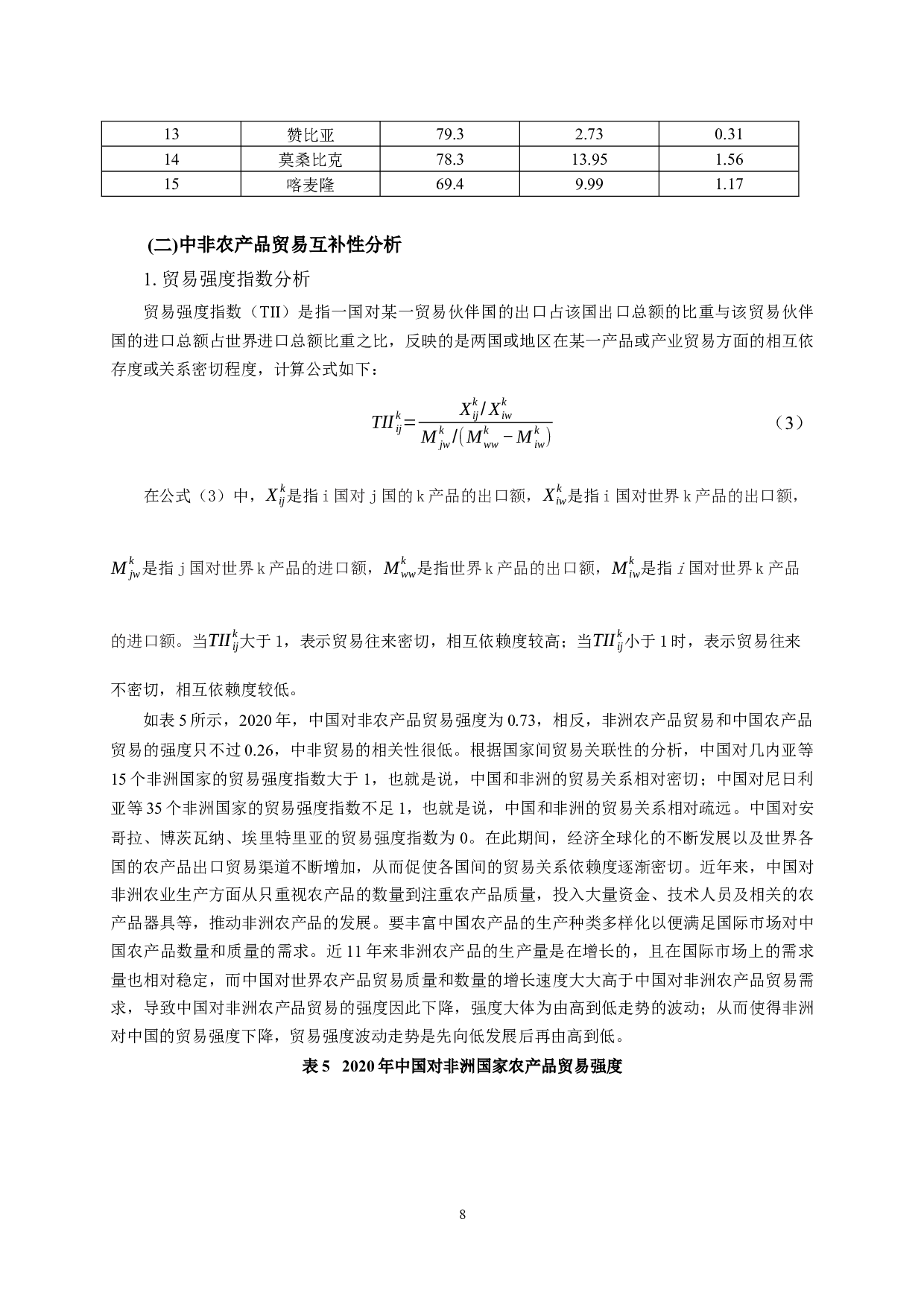 中非农产品贸易竞争性及互补性分析-11155字.docx 第9页