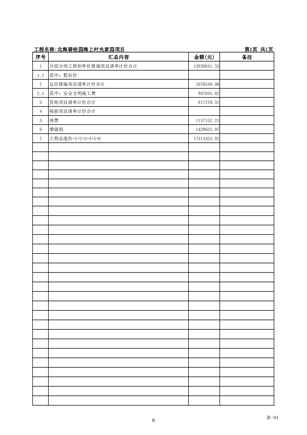 北海碧桂园海上时光家园6#楼施工图预算-45269字.pdf 第10页