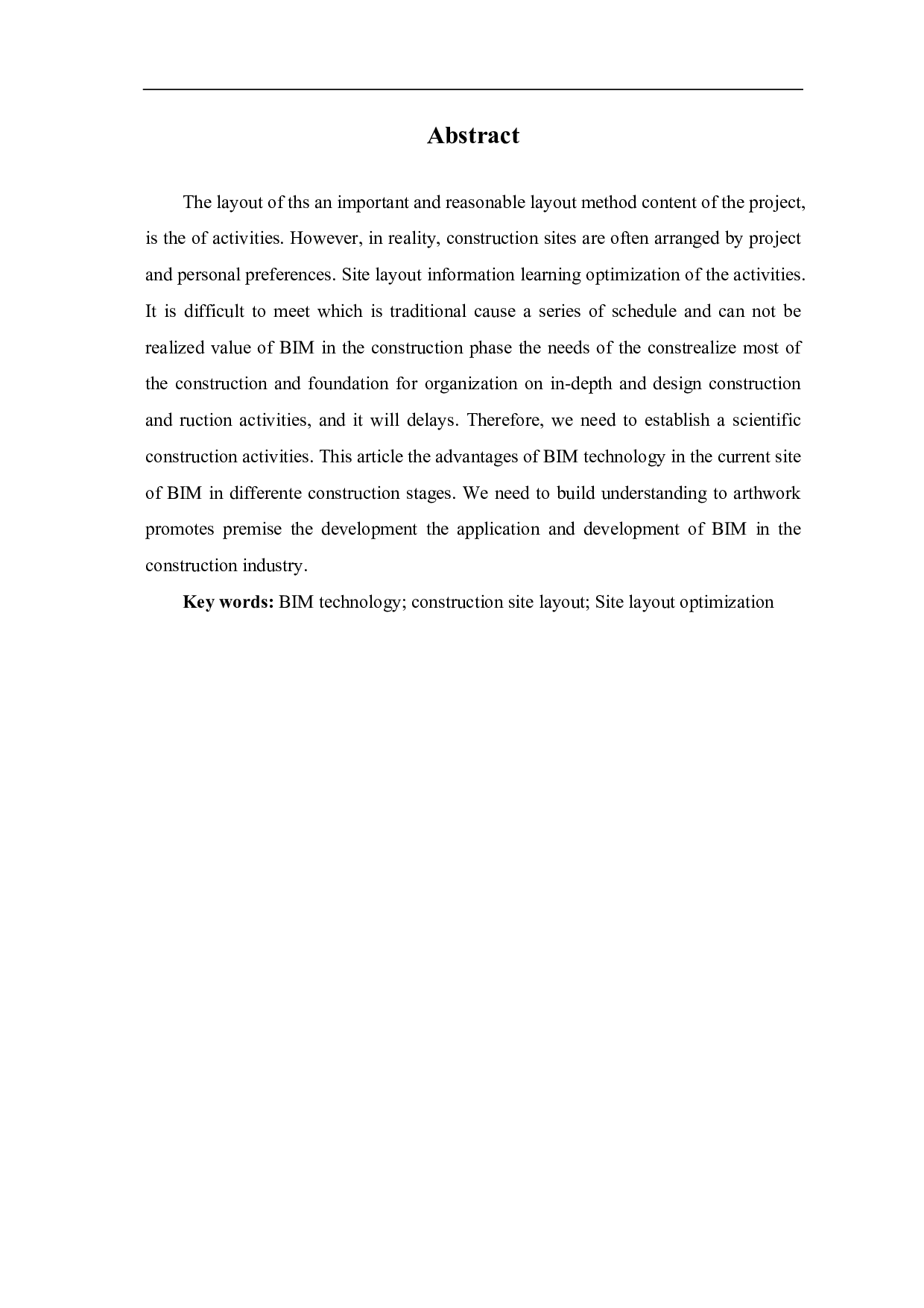BIM技术下的施工场地布置分析-3809字.pdf 第1页