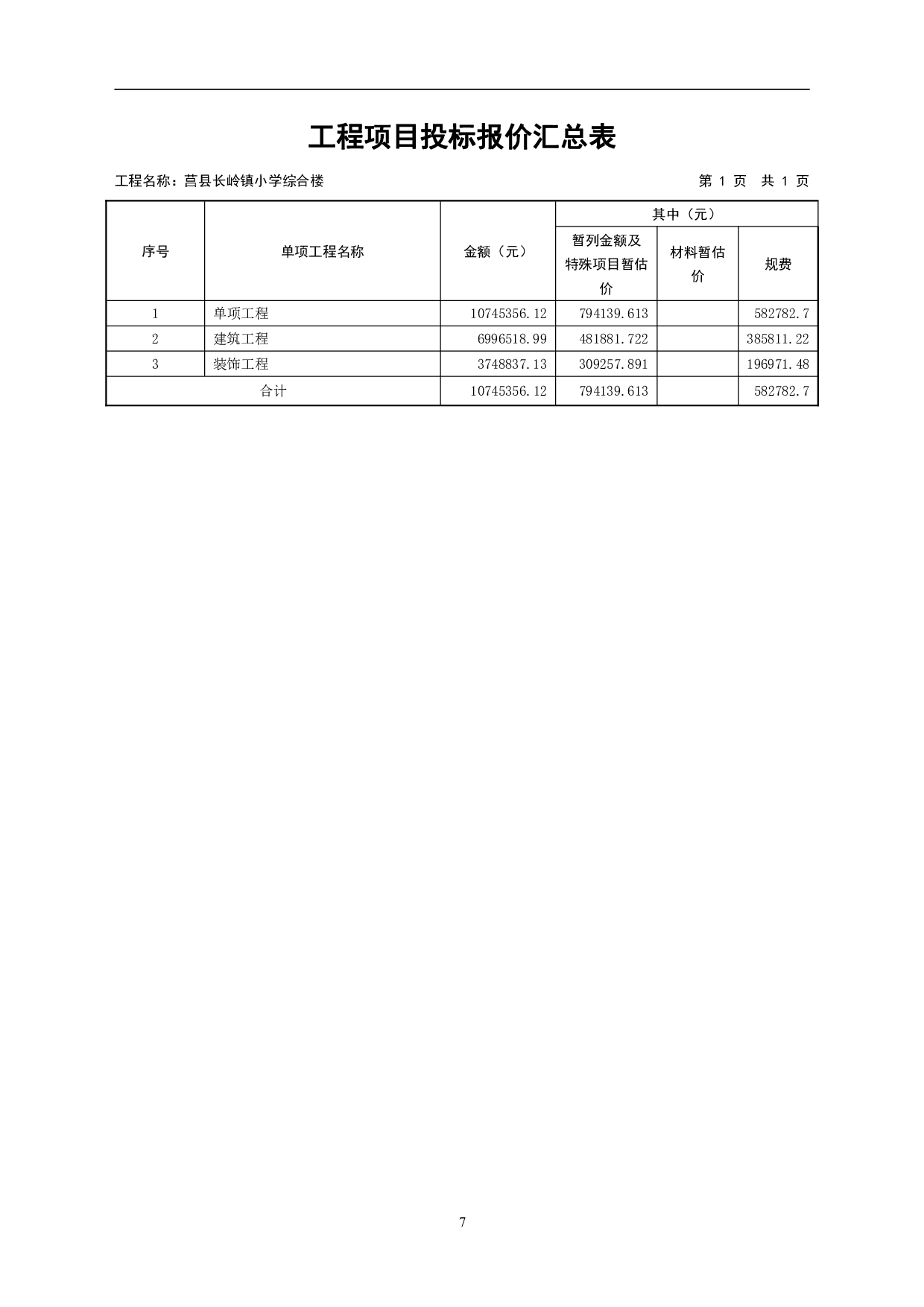 山东省日照市莒县长岭镇某小学综合楼工程造价-20516字.pdf 第9页