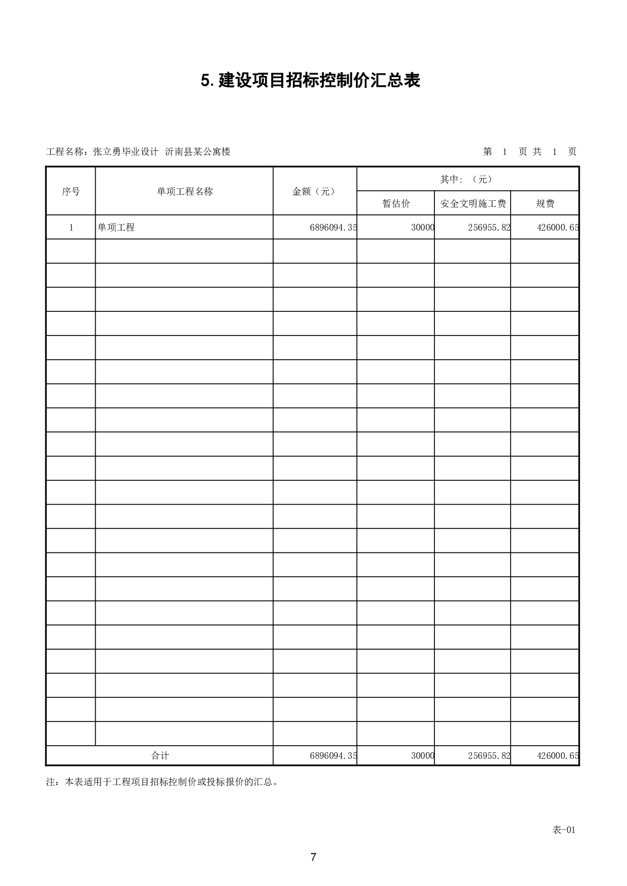 山东省临沂市沂南某公寓楼工程造价文件-27242字.pdf 第10页