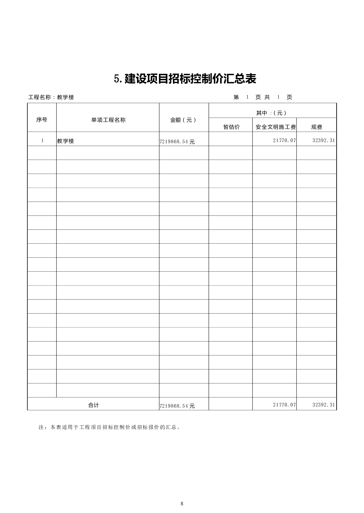 山东省德州市德城区运河街道某小学新建教学楼招标控制价文件-22127字.pdf 第10页