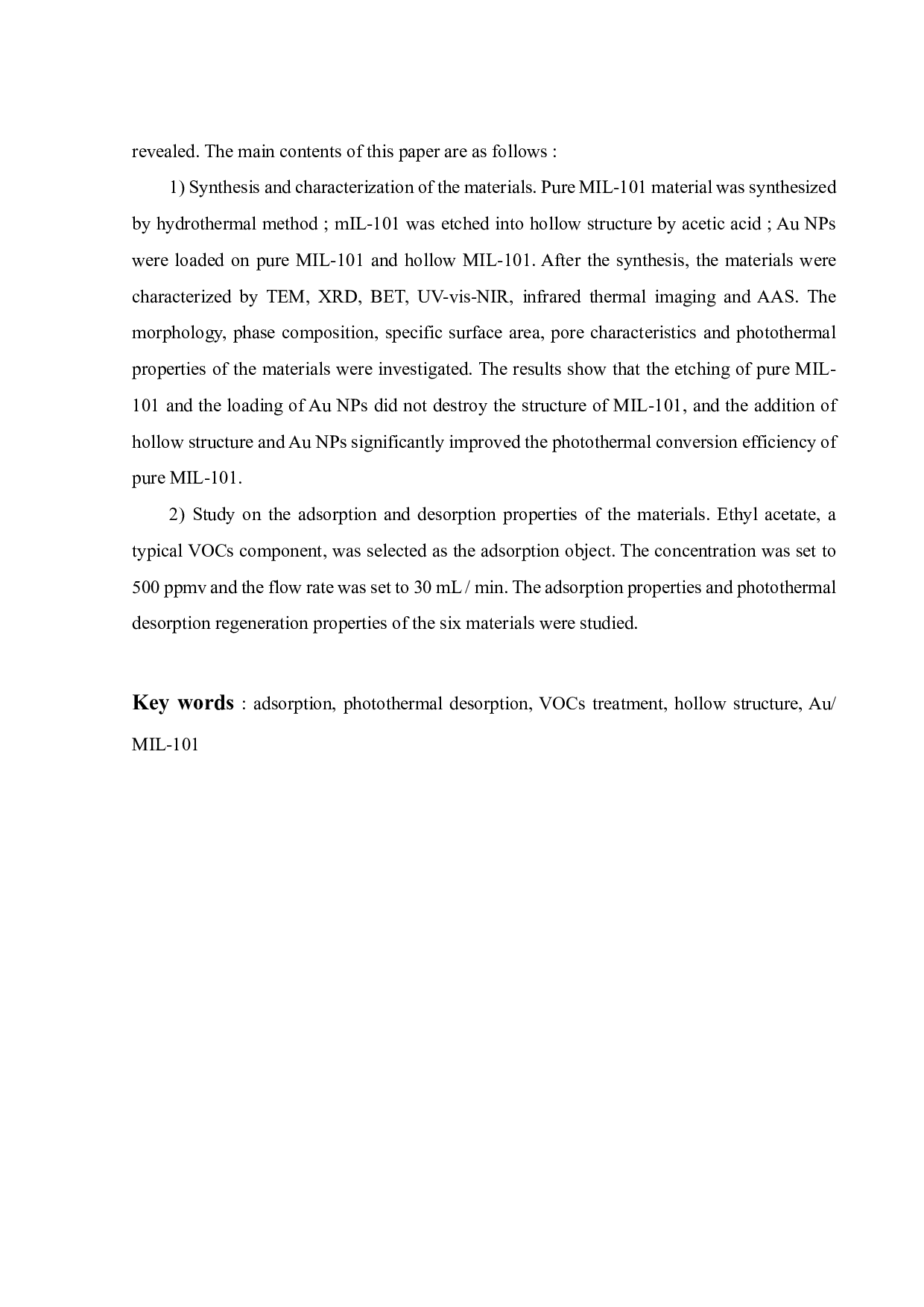 分级孔MOF基吸附剂的制备及其吸附-光控脱附VOCs性能研究-18147字.pdf 第5页