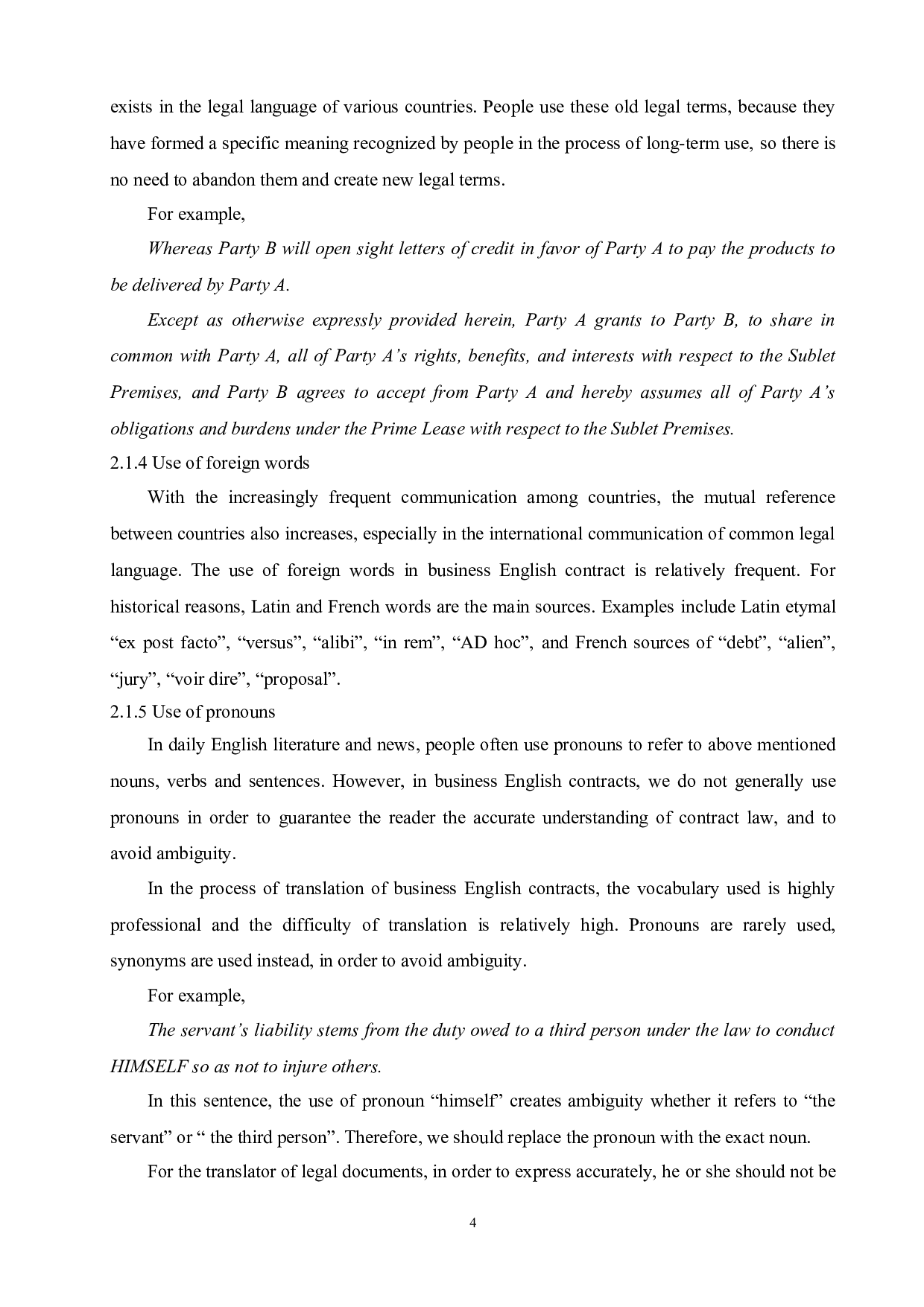 ResearchontheTranslationStrategiesofBusinessEnglishContractsBasedonLinguisticFeatures-6110字.doc 第8页