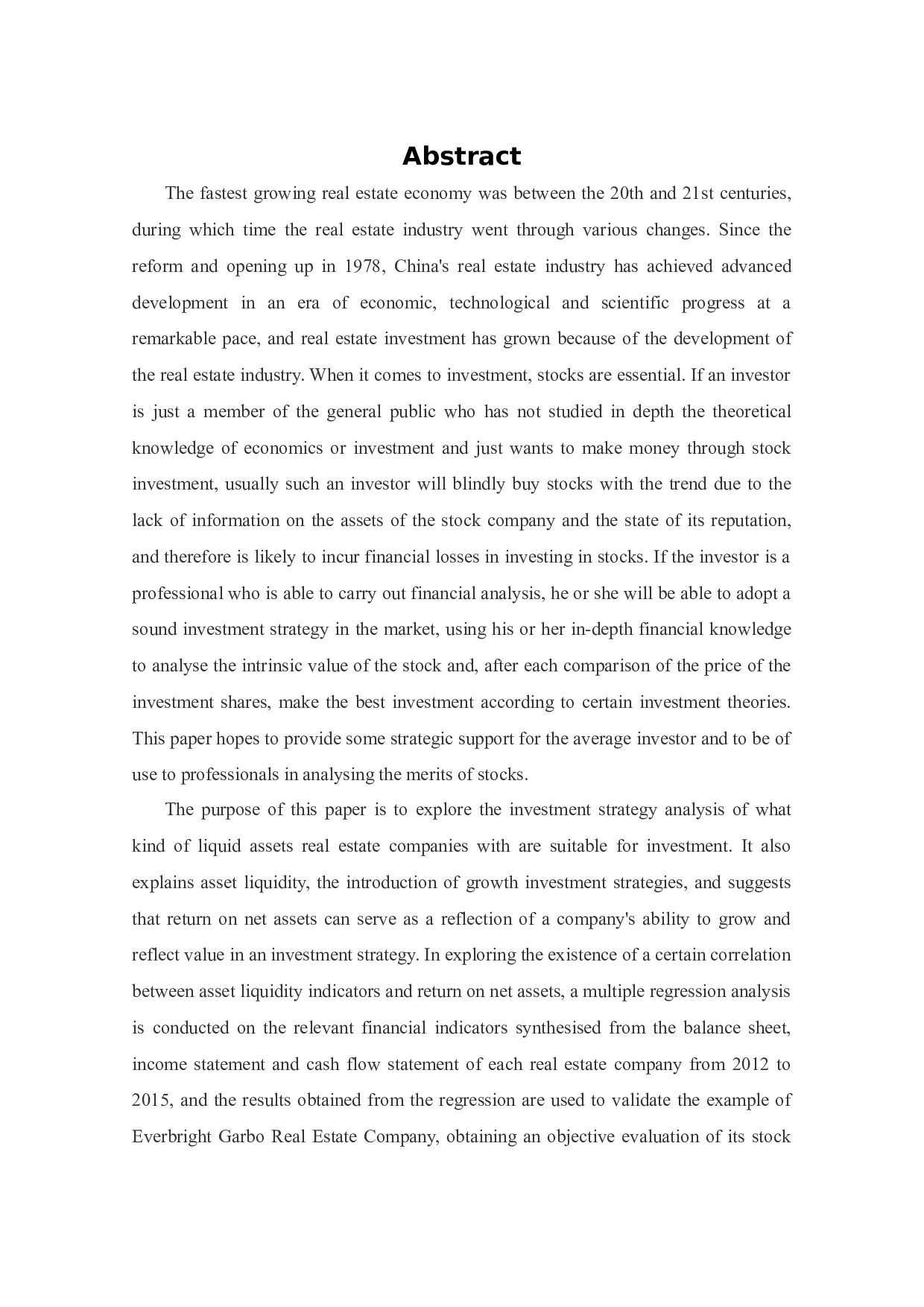 资产的流动性对投资策略影响-以房地产投资为例-14765字.docx 第5页