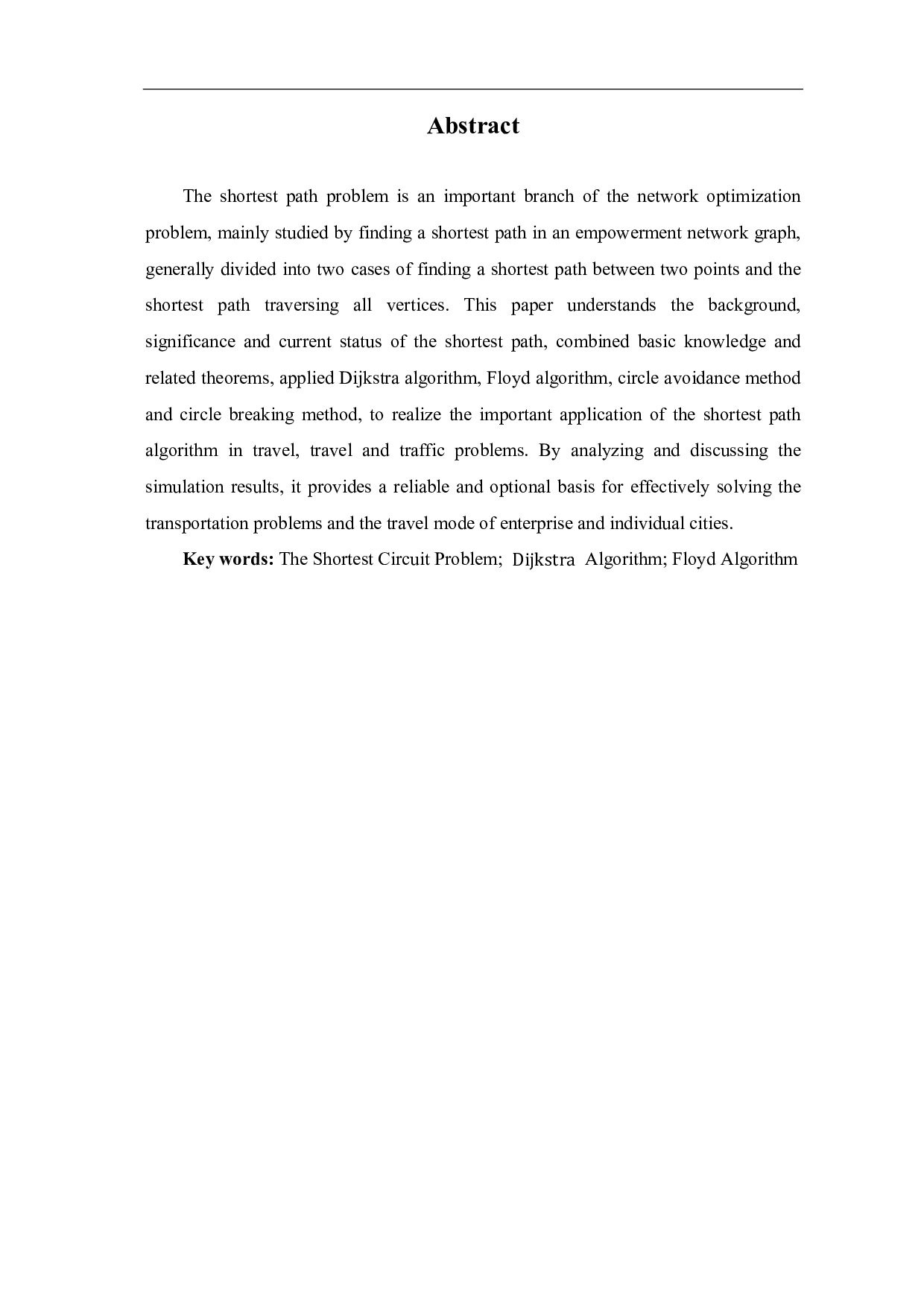 最短路径算法的研究与案例分析-7907字.pdf 第2页