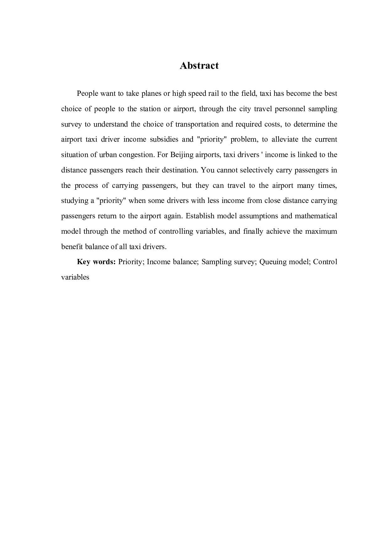 出租车&ldquo;优先权&rdquo;可行性方案的研究-7386字.pdf 第2页
