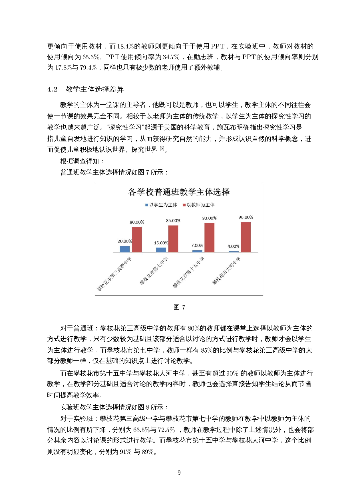 关于攀枝花地区师生情况的调查分析与不同学校之间课堂教学差异分析-10602字.docx 第10页