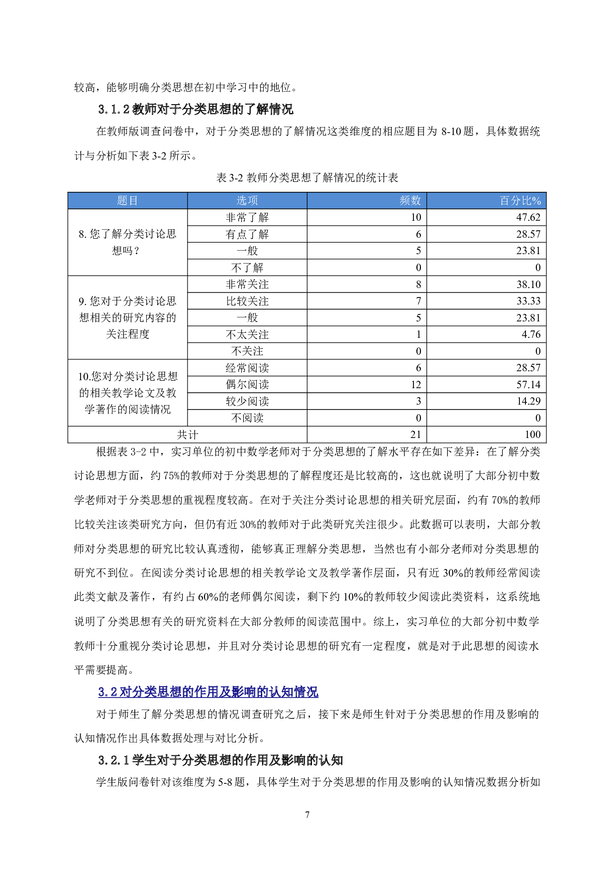 初中数学分类思想教学现状调查研究&mdash;&mdash;以丹阳市某中学为例-19513字.doc 第10页