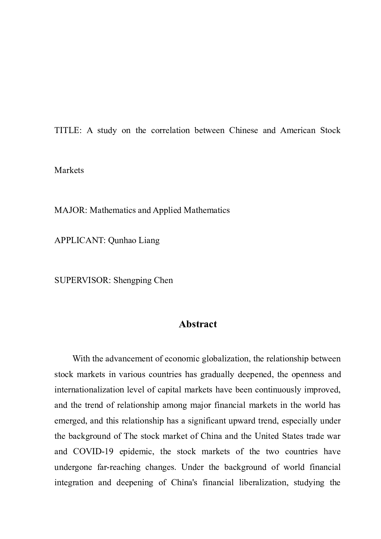 中美股市的关联性研究-7236字.docx 第2页