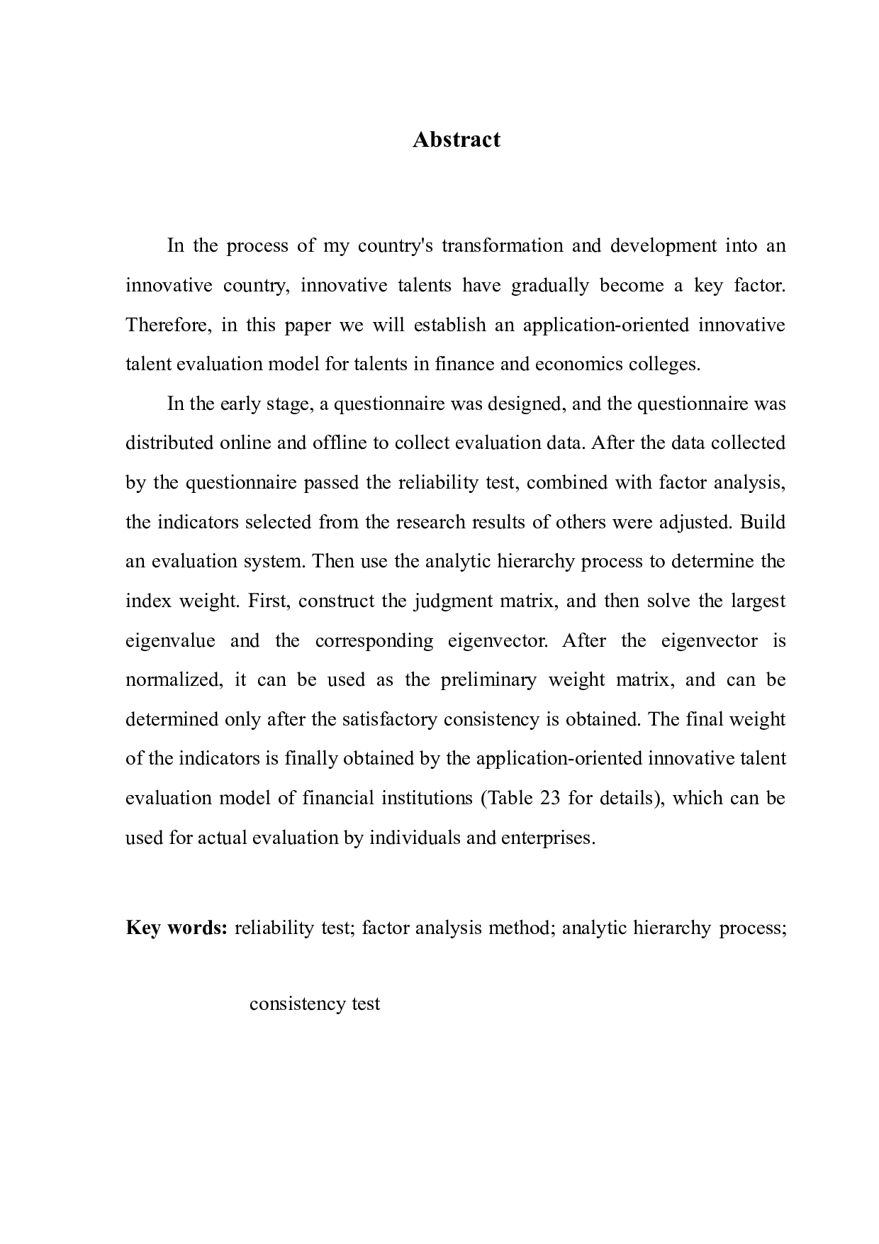 基于数学建模的财经院校应用型创新人才测评模型研究-12340字.docx 第3页