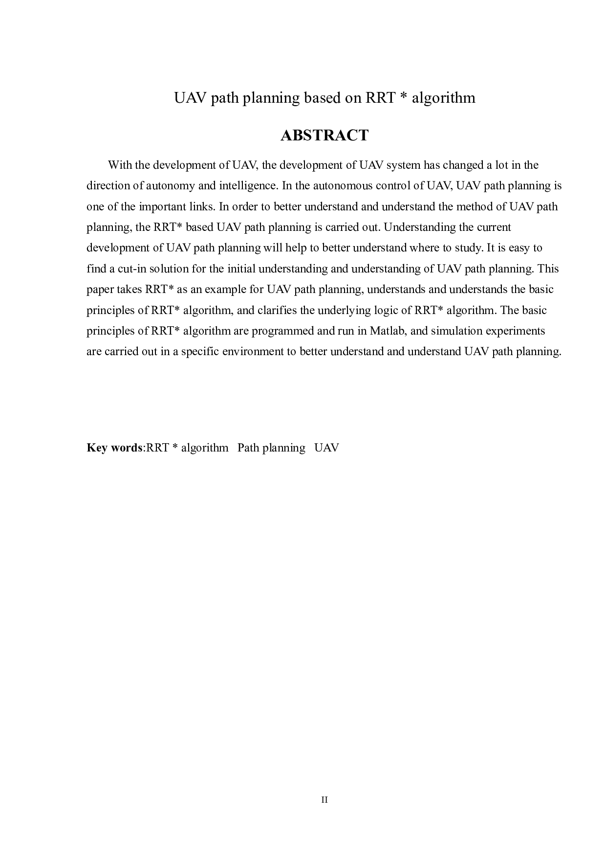 基于RRT算法的无人机路径规划-9822字.docx 第2页