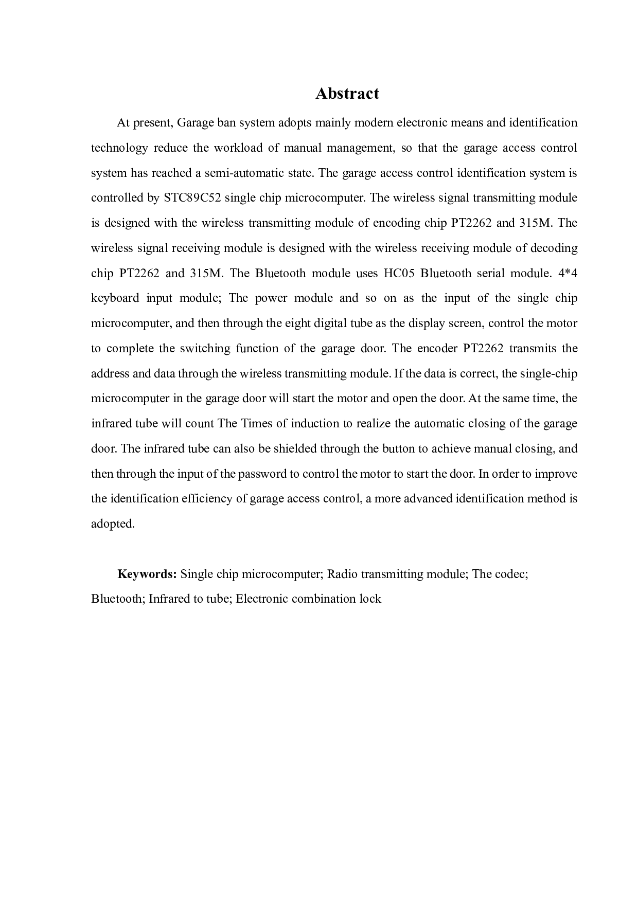 基于单片机的车库门禁识别系统的设计-11161字.pdf 第2页