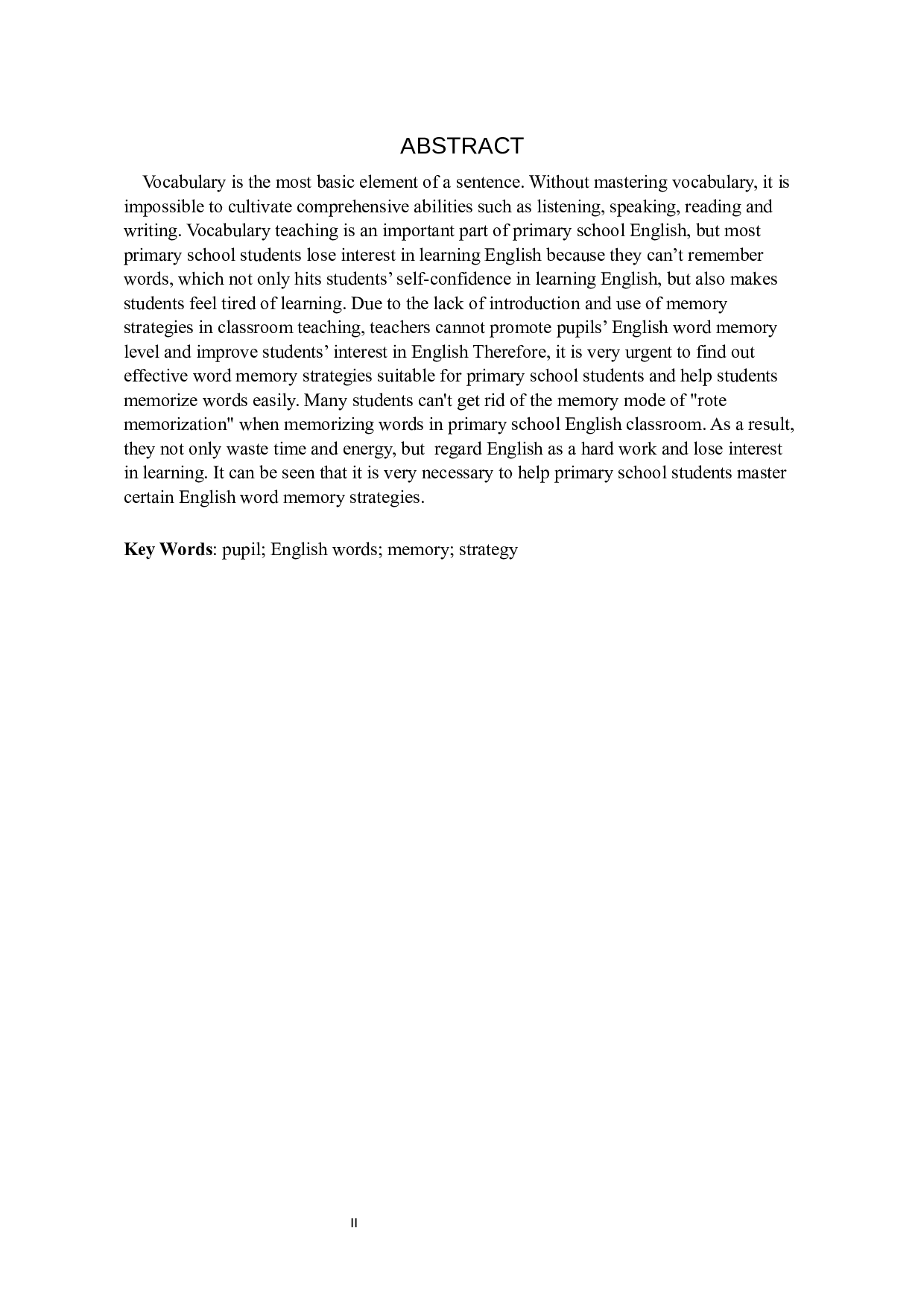 英语词汇记忆策略在小学英语课堂中的应用-6970字.docx 第2页