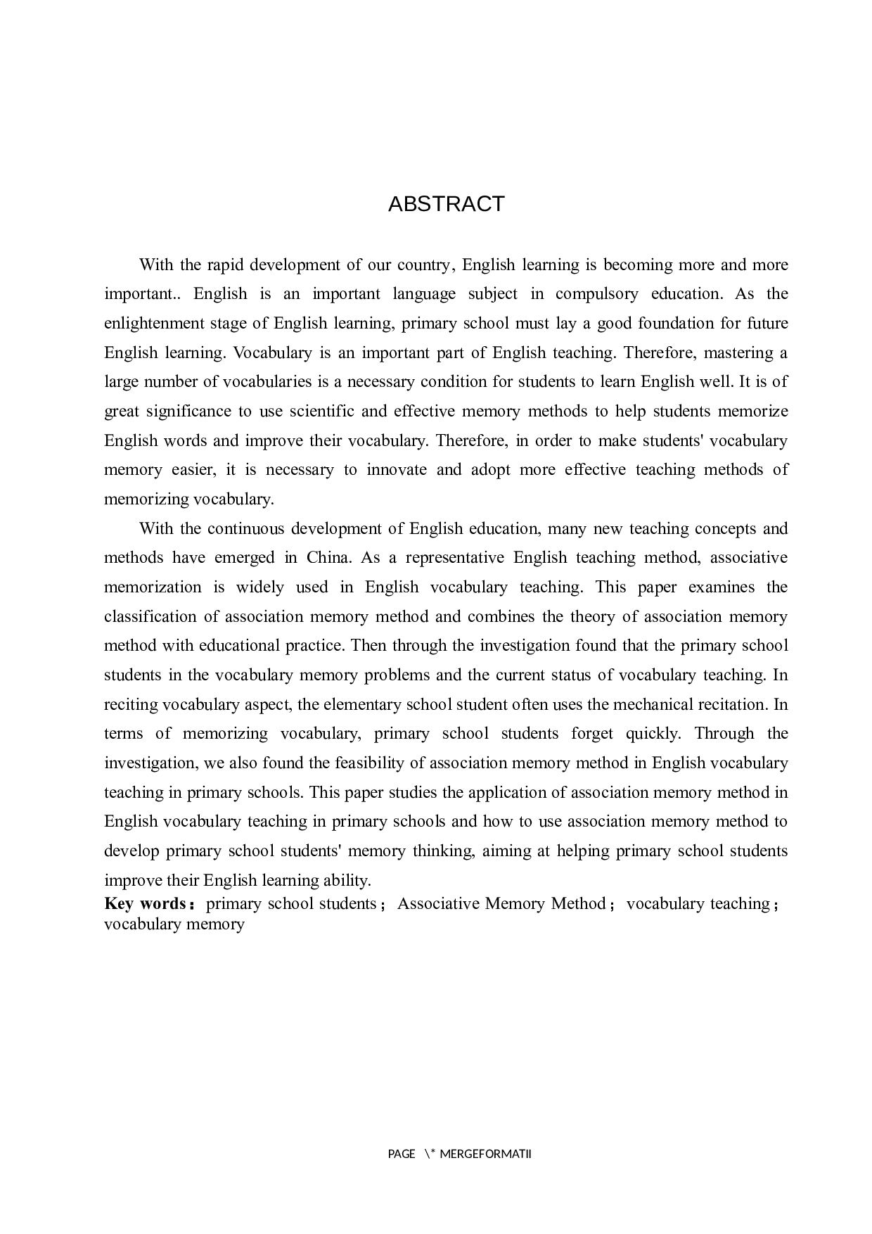 联想记忆法在小学英语词汇教学中的应用-6532字.docx 第2页