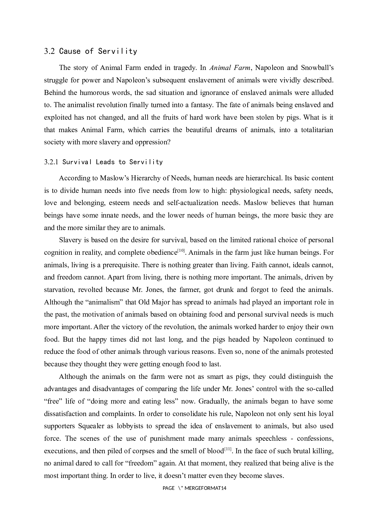 《动物庄园中的人性与奴性分析》-6596字.docx 第10页