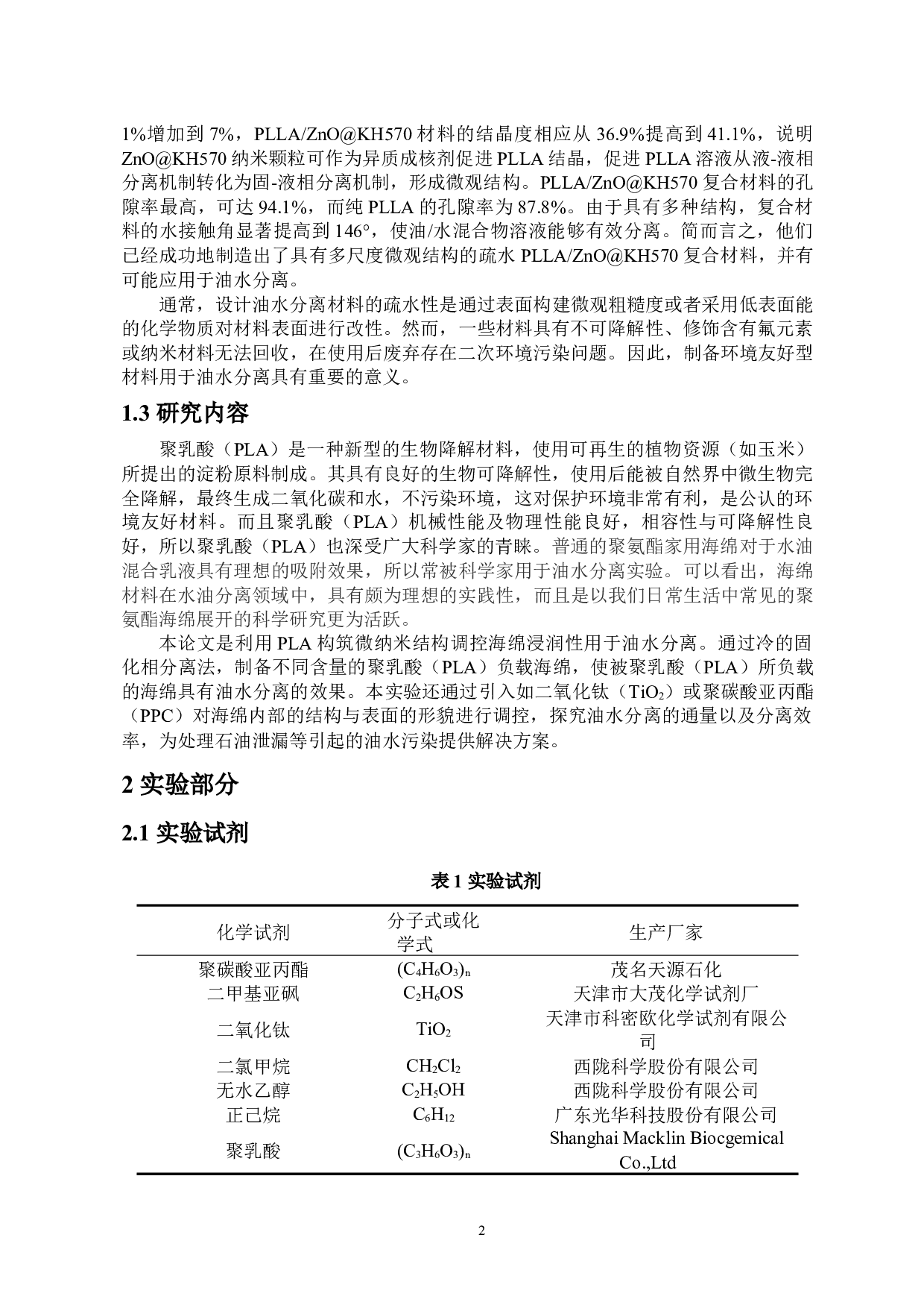 利用PLA构筑微纳米结构调控海绵用于油水分离-8173字.docx 第5页