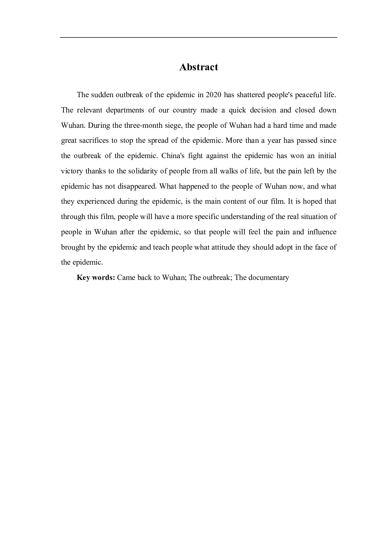 《回来了 武汉》创作阐述-4563字.pdf 第2页