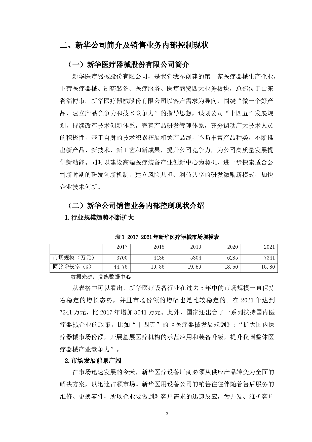 新华医疗器械股份有限公司销售业务内部控制优化研究-10680字.doc 第6页