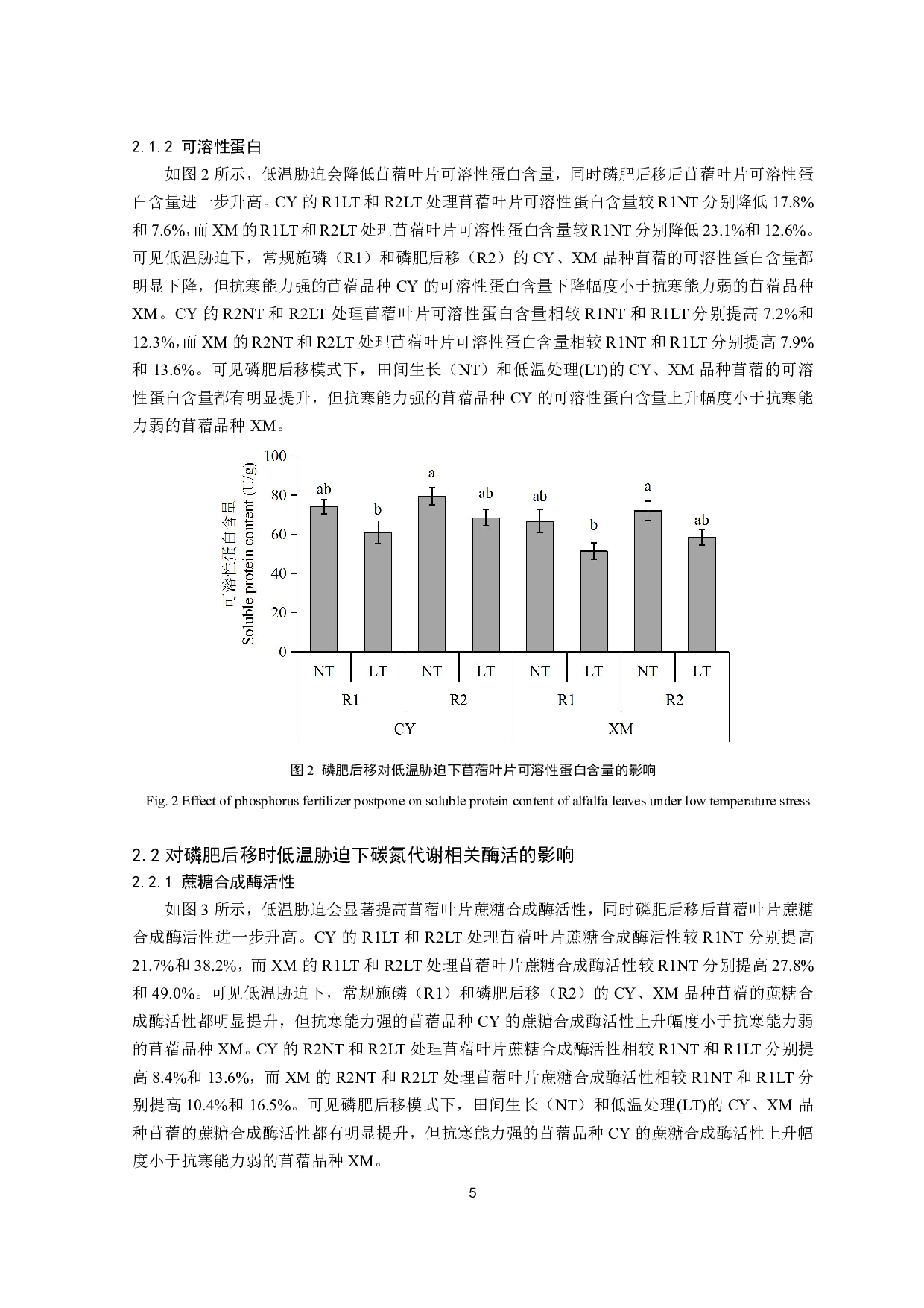 磷肥后移对低温胁迫下苜蓿叶片碳氮代谢生理的影响-10284字.pdf 第6页