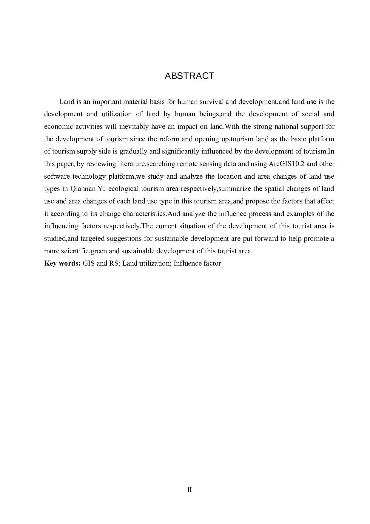 基于GIS与RS的旅游区域土地利用动态变化分析研究&mdash;&mdash;以前南峪生态观光旅游区为例-10118字.docx 第2页