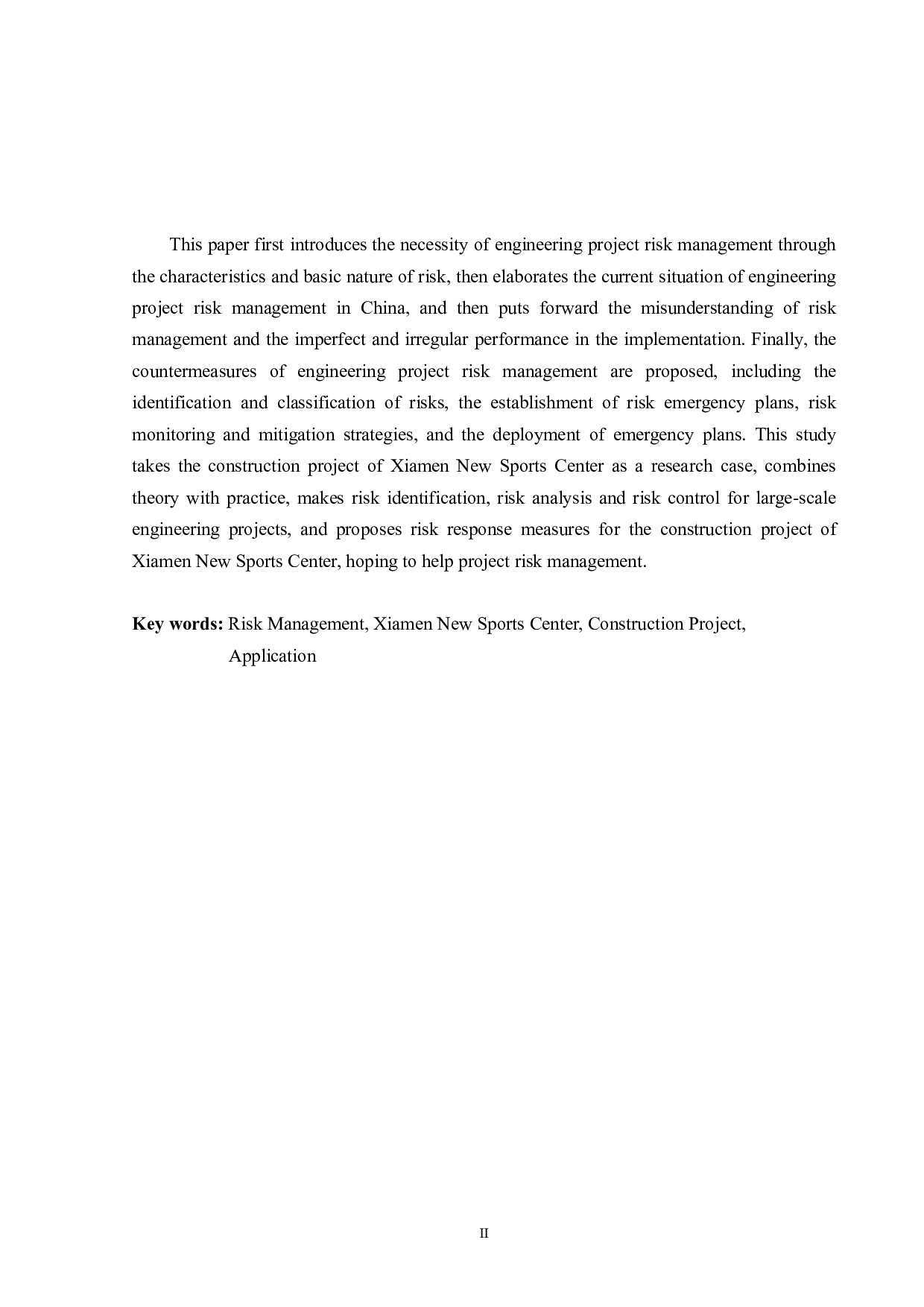 建设工程项目风险分析&mdash;&mdash;以厦门新体育中心为例-21260字.pdf 第2页