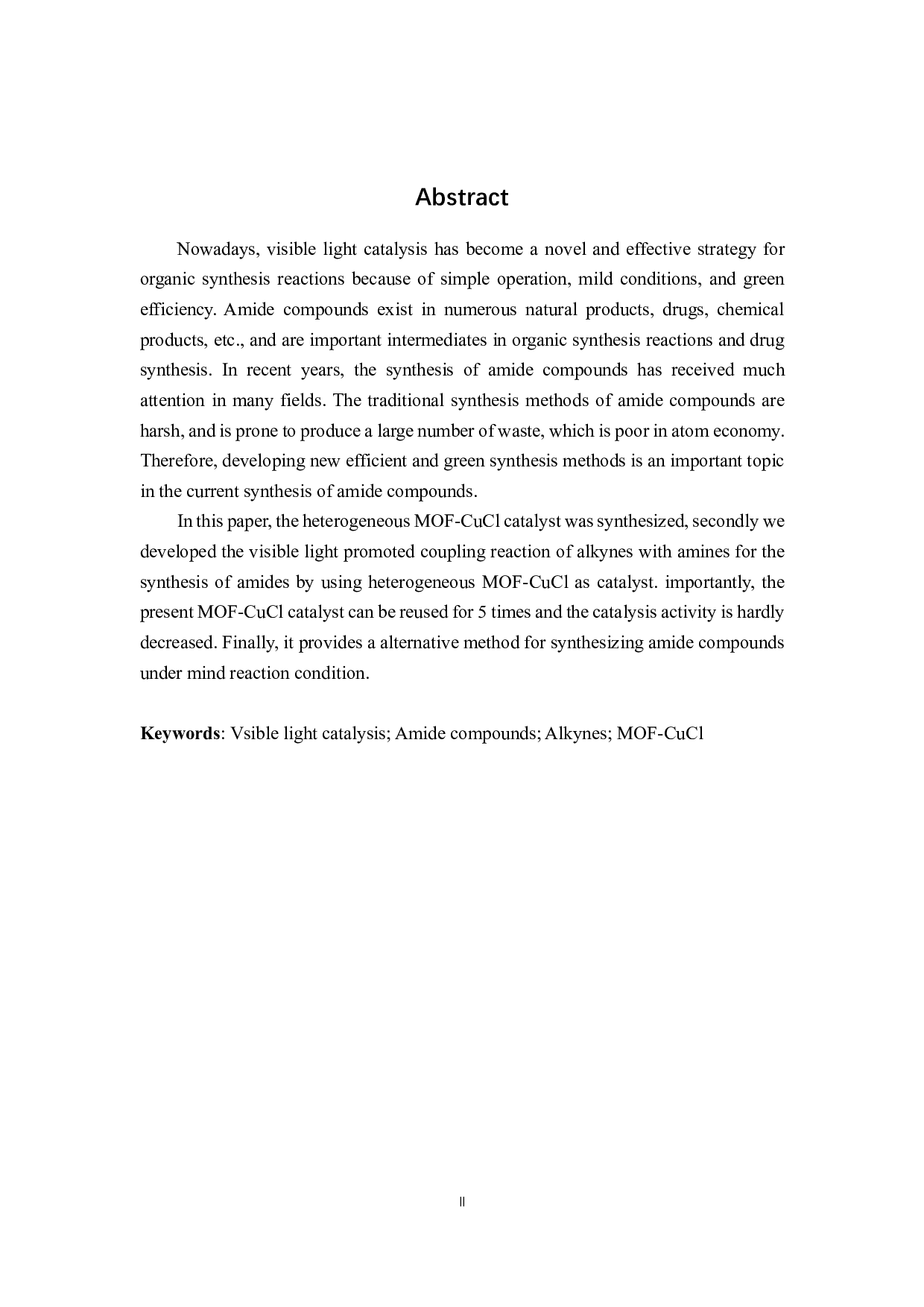 MOF基铜单原子催化剂的合成及酰胺化合物的合成研究-7637字.pdf 第2页