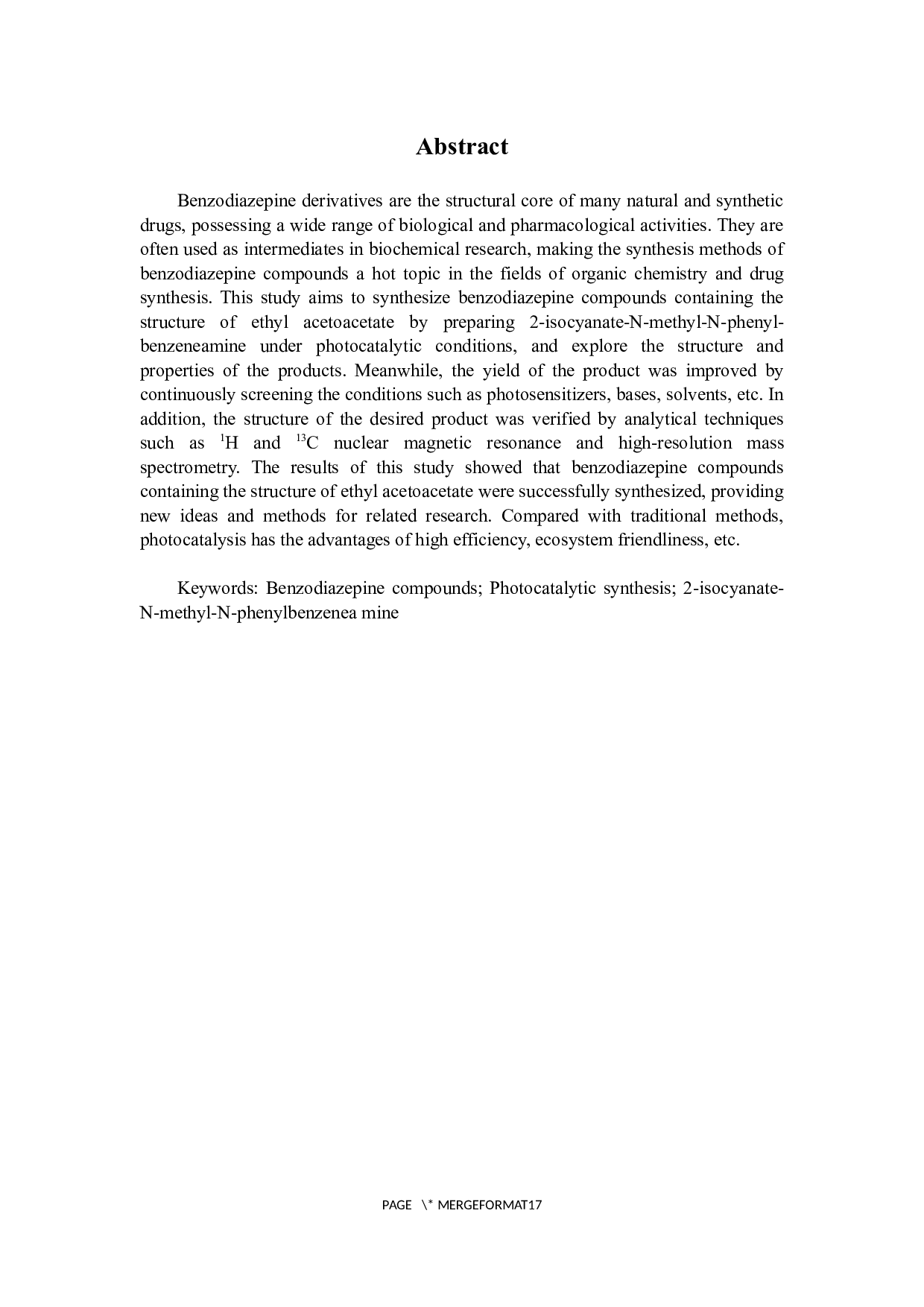 光催化2-异氰基-N-甲基-N-苯基苯胺合成二苯并二氮杂卓类衍生物-7358字.docx 第3页