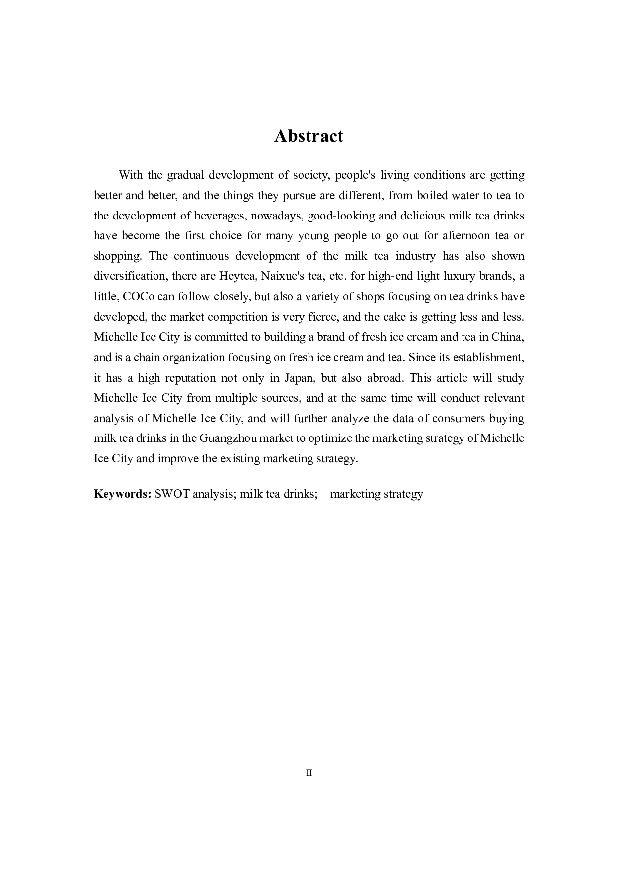 基于广州市天河区奶茶饮品营销策略研究&mdash;&mdash;以蜜雪冰城为例-15499字.pdf 第2页
